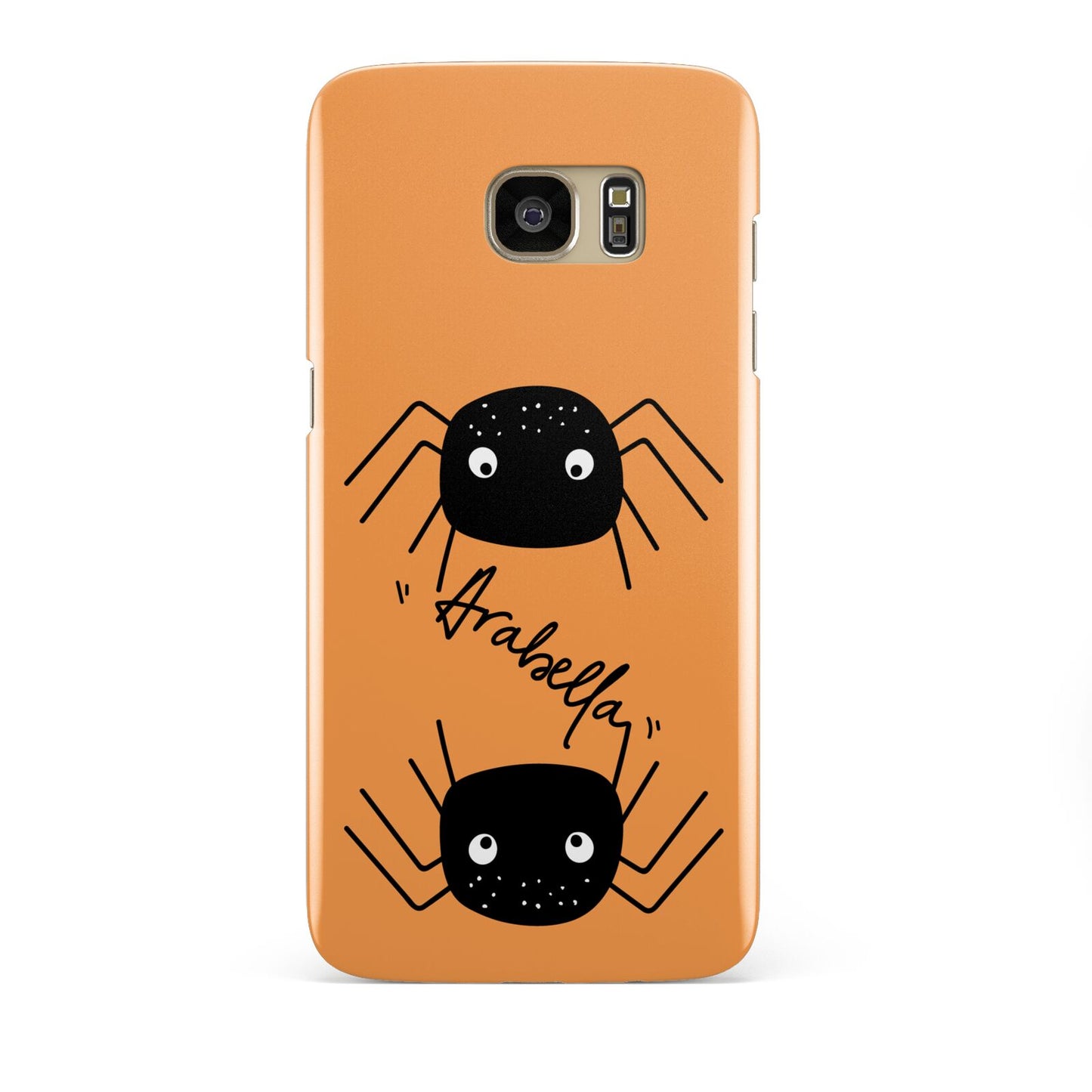 Spider Orange Personalised Samsung Galaxy S7 Edge Case