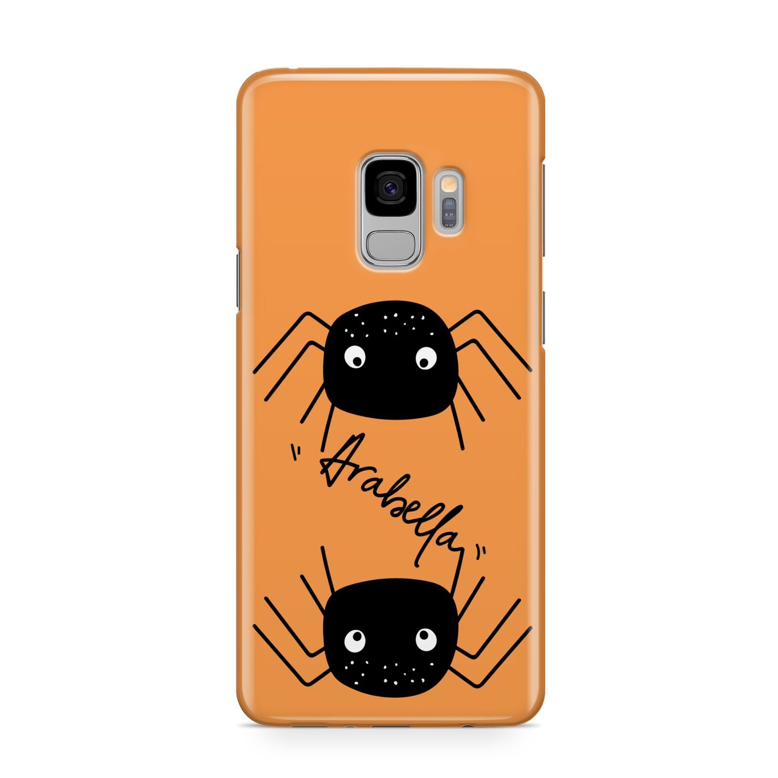 Spider Orange Personalised Samsung Galaxy S9 Case