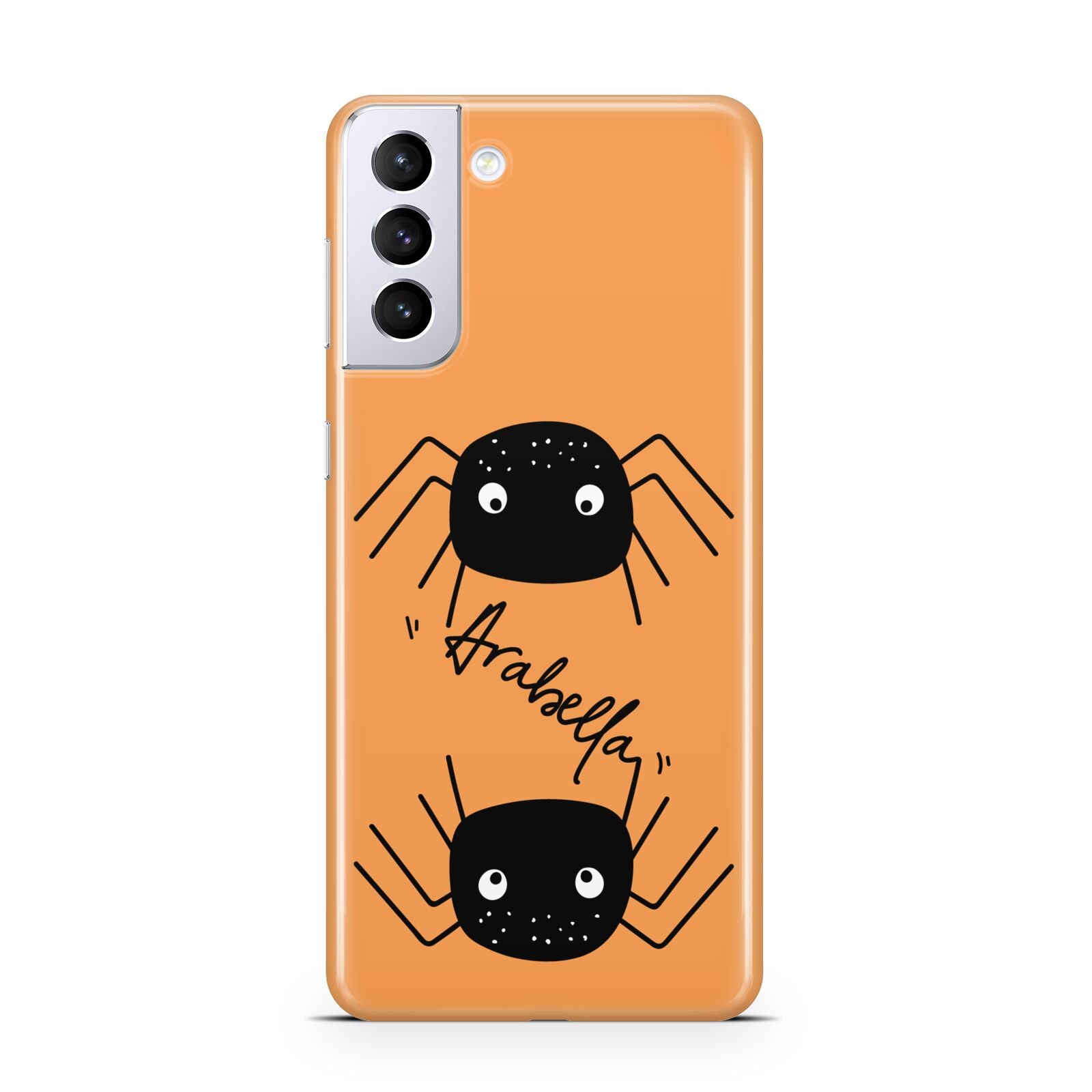 Spider Orange Personalised Samsung S21 Plus Case