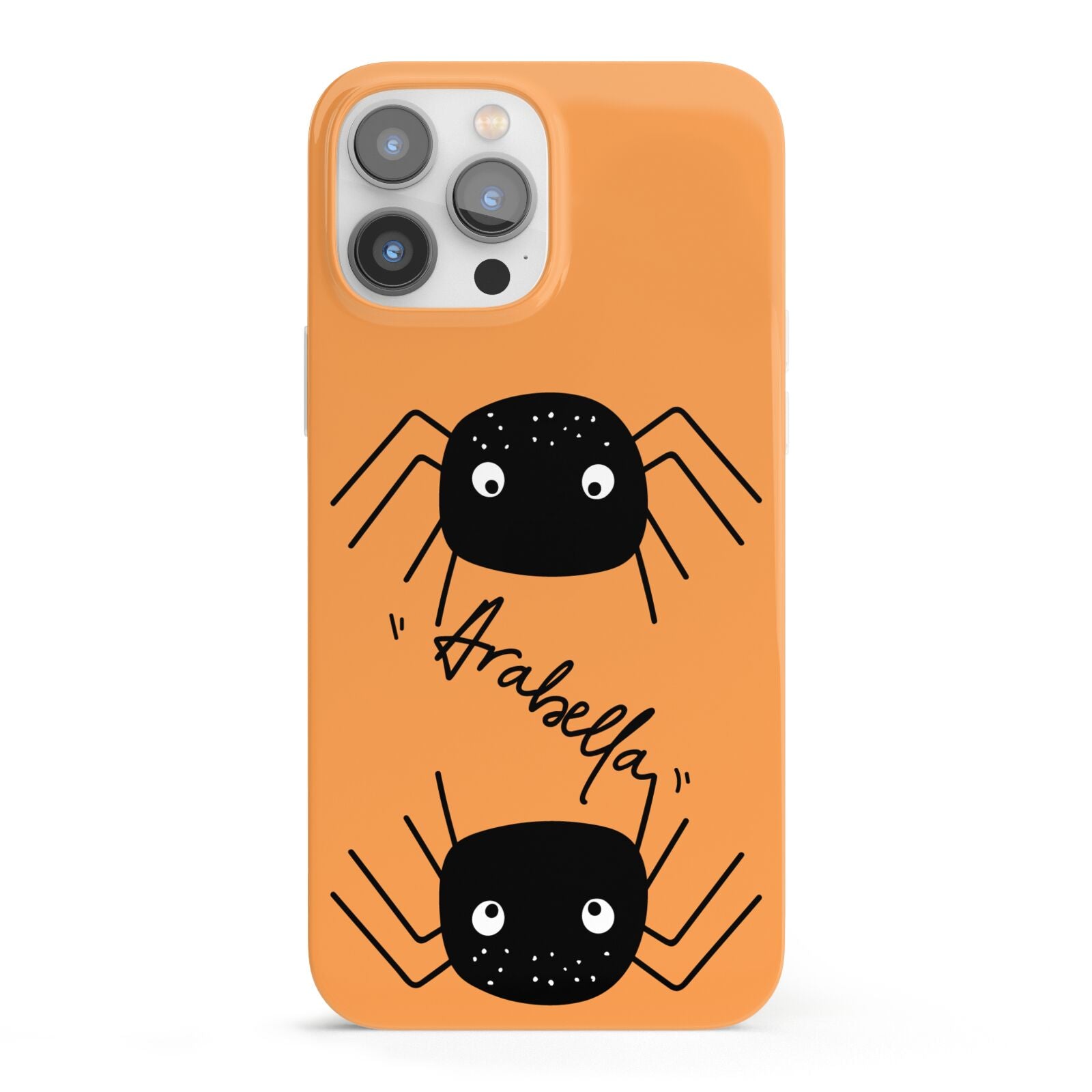 Spider Orange Personalised iPhone 13 Pro Max Full Wrap 3D Snap Case