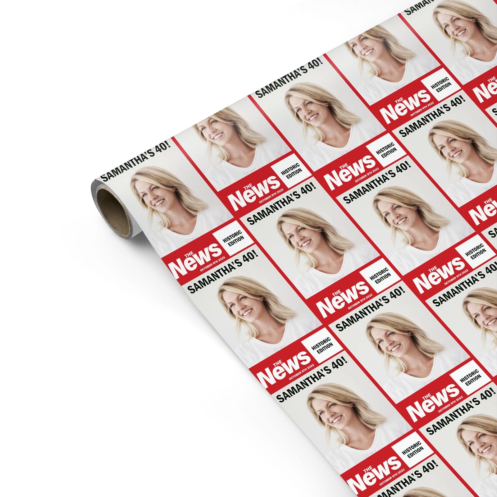 Spoof Newspaper Personalised Gift Wrap