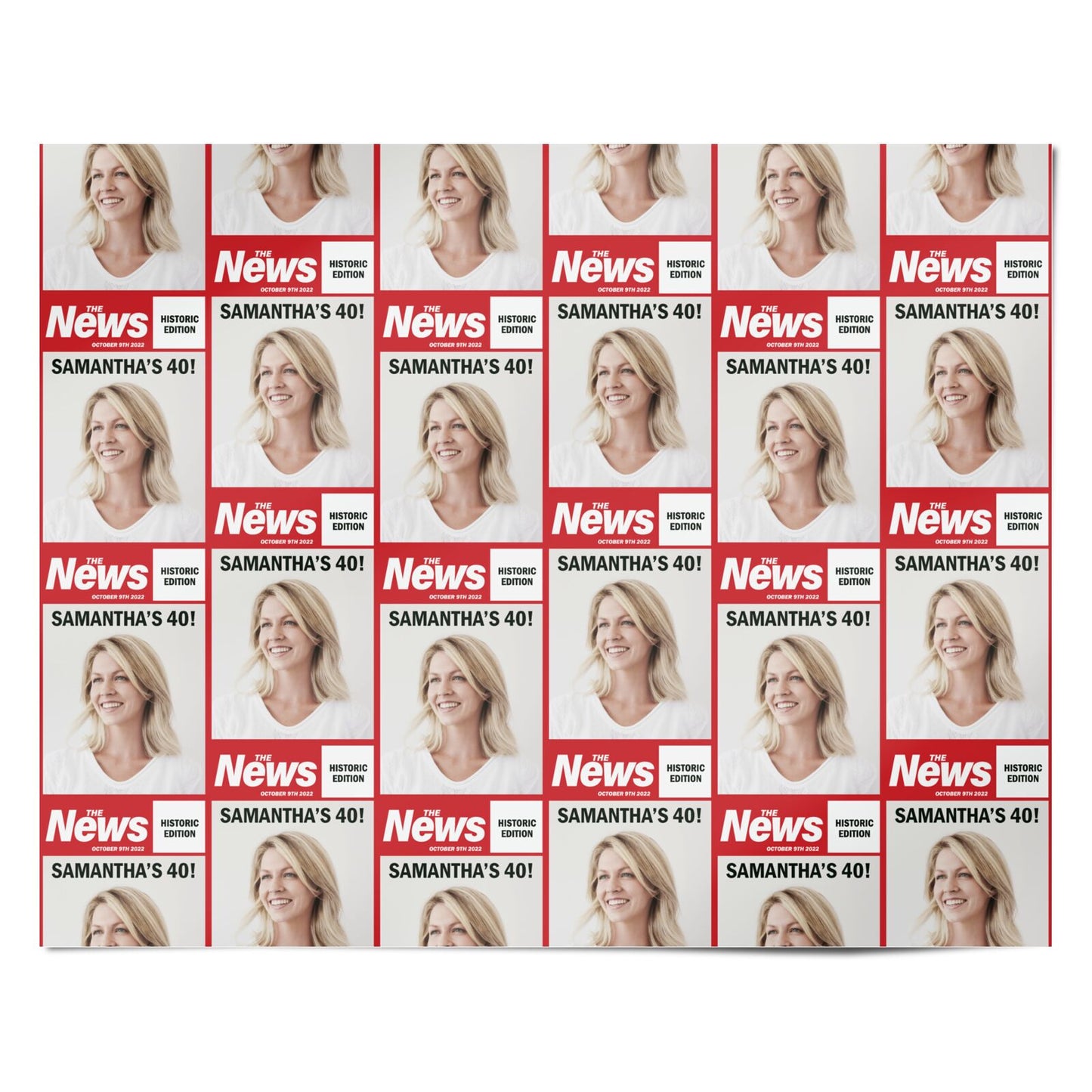 Spoof Newspaper Personalised Wrapping Paper Alternative