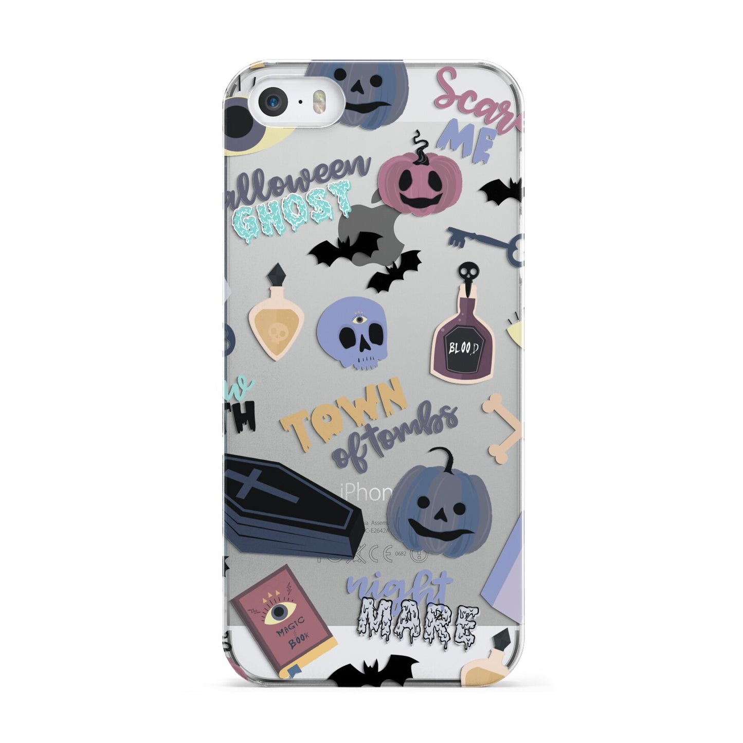 Spooky Blue Illustrations and Catchphrases Apple iPhone 5 Case