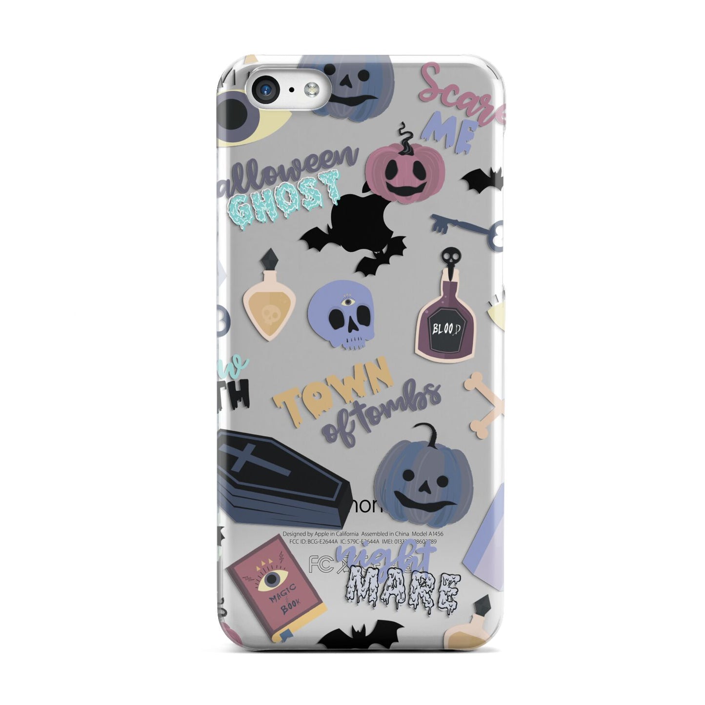 Spooky Blue Illustrations and Catchphrases Apple iPhone 5c Case