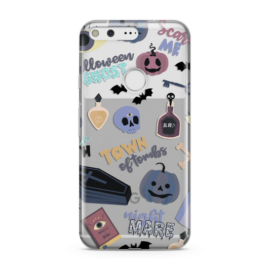 Spooky Blue Illustrations and Catchphrases Google Pixel Case