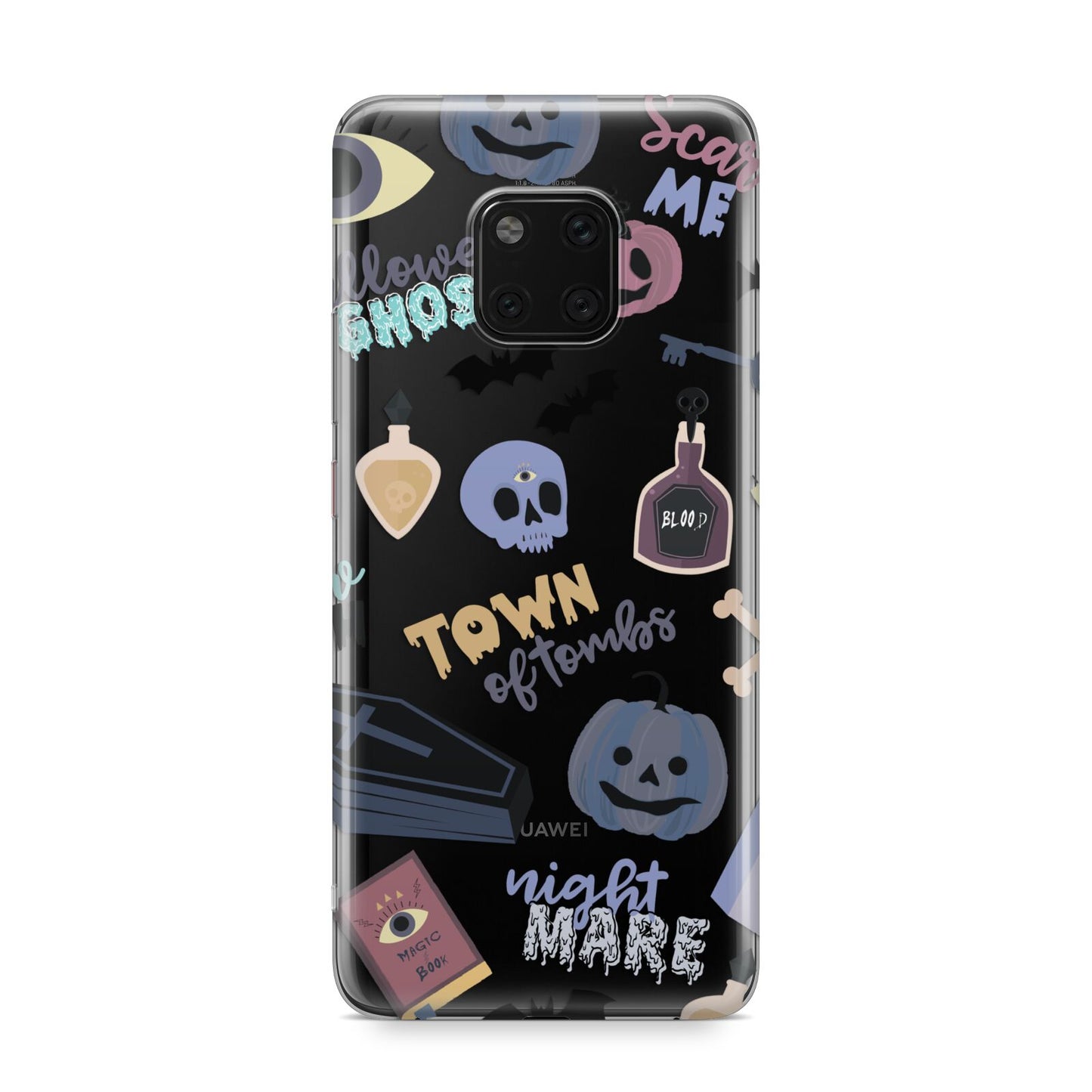 Spooky Blue Illustrations and Catchphrases Huawei Mate 20 Pro Phone Case