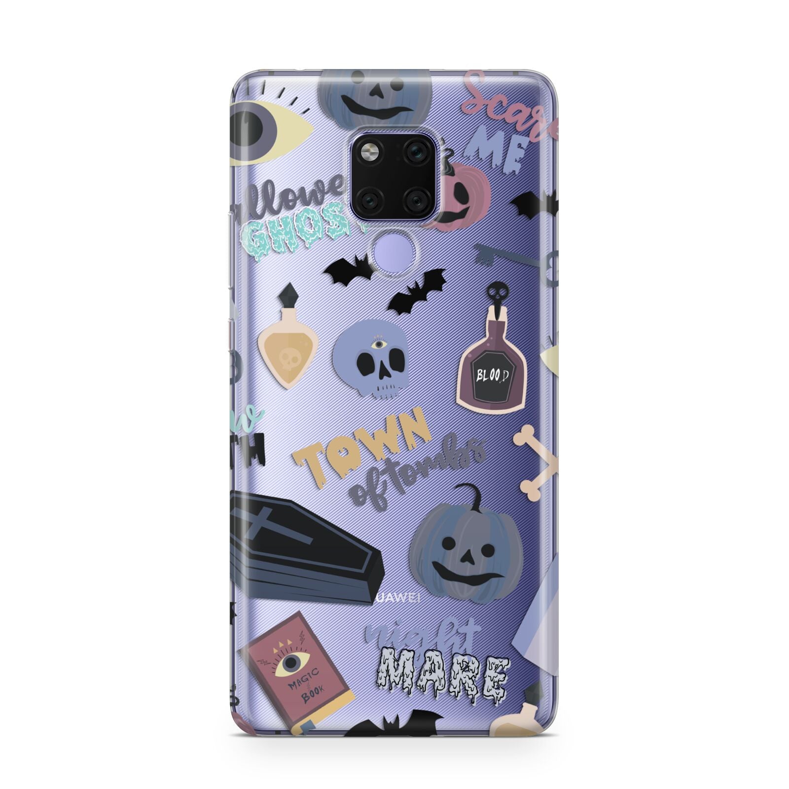 Spooky Blue Illustrations and Catchphrases Huawei Mate 20X Phone Case