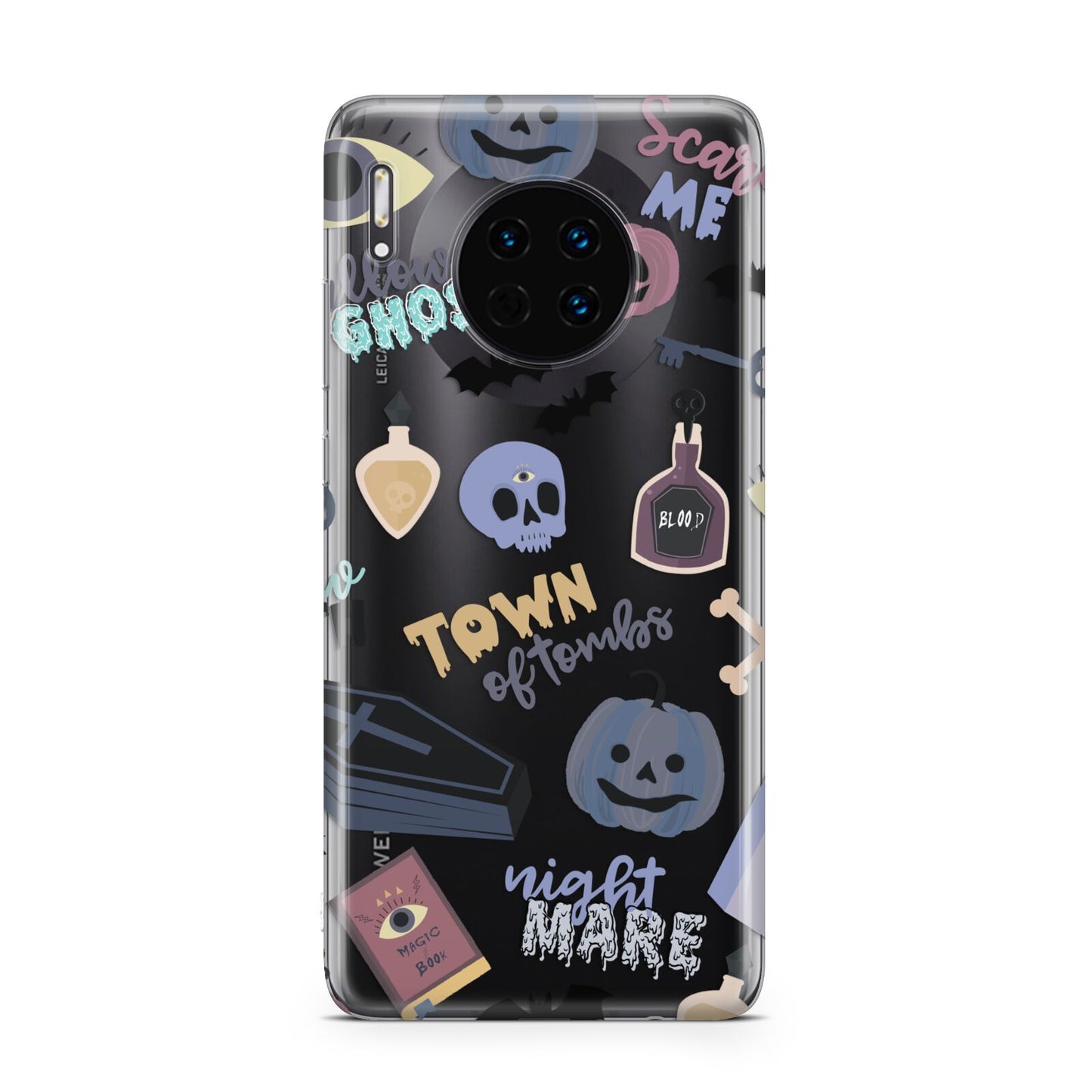 Spooky Blue Illustrations and Catchphrases Huawei Mate 30