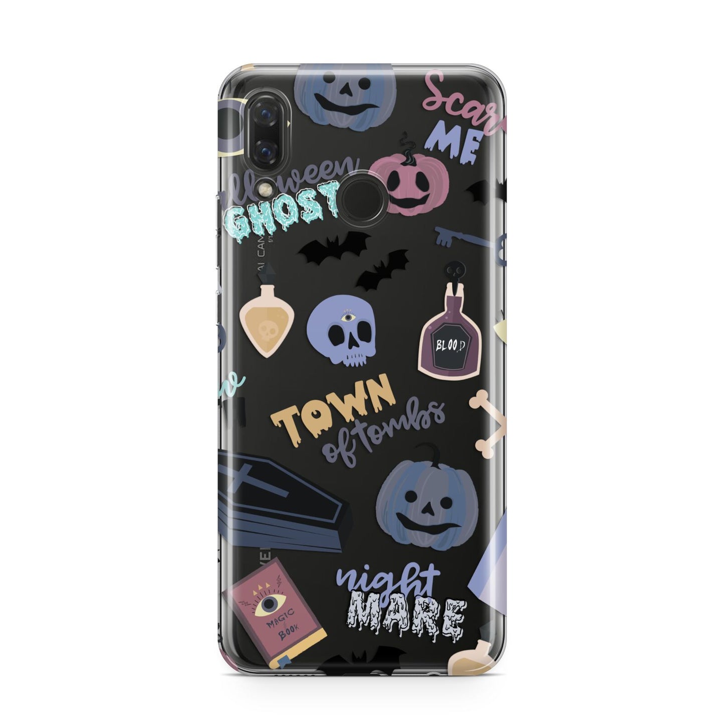 Spooky Blue Illustrations and Catchphrases Huawei Nova 3 Phone Case