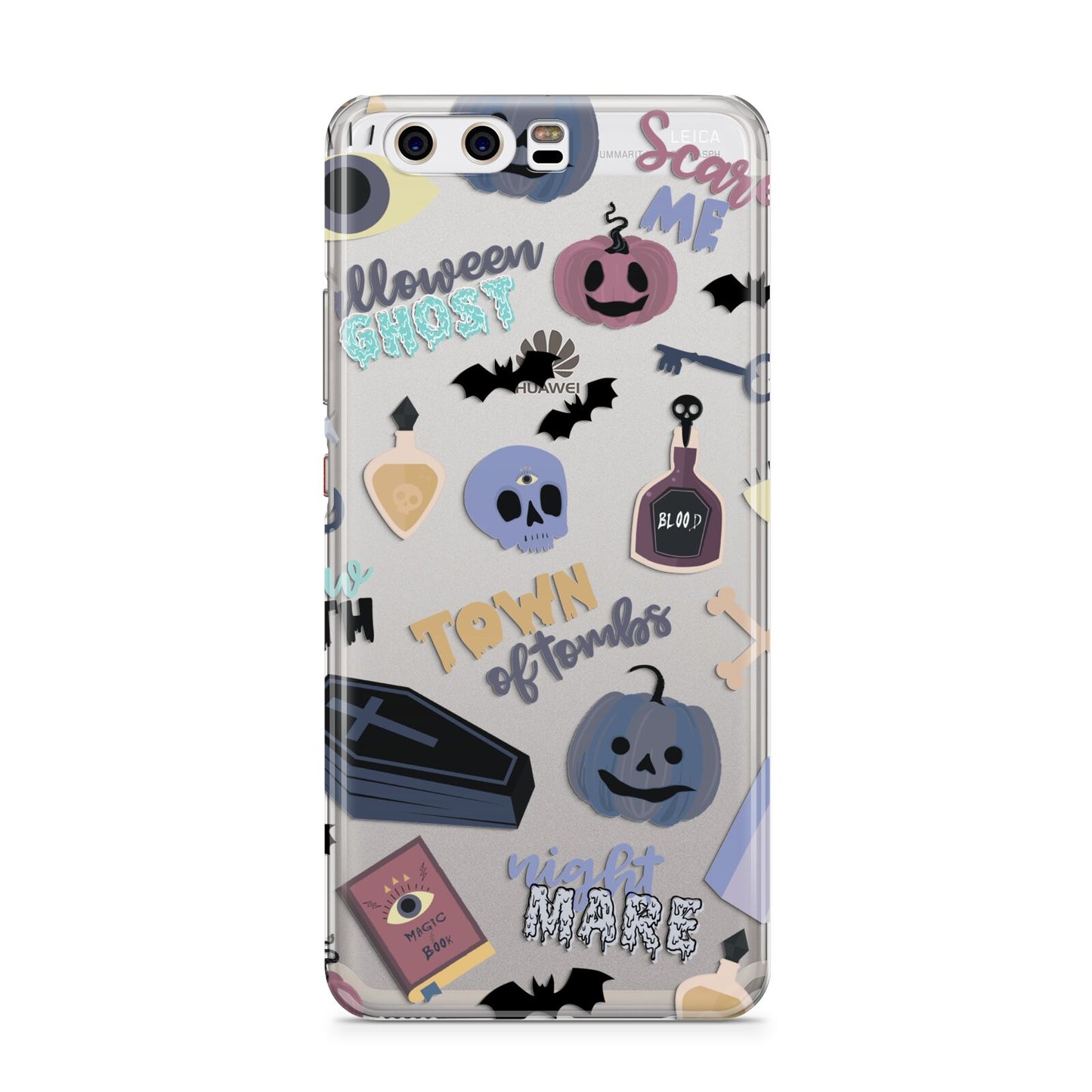 Spooky Blue Illustrations and Catchphrases Huawei P10 Phone Case