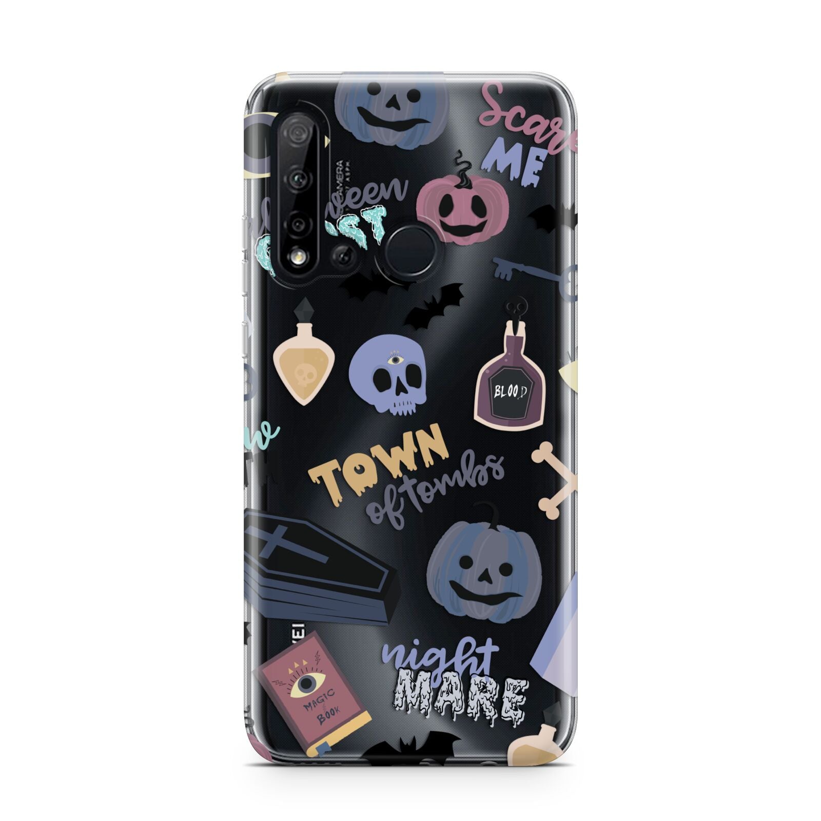 Spooky Blue Illustrations and Catchphrases Huawei P20 Lite 5G Phone Case