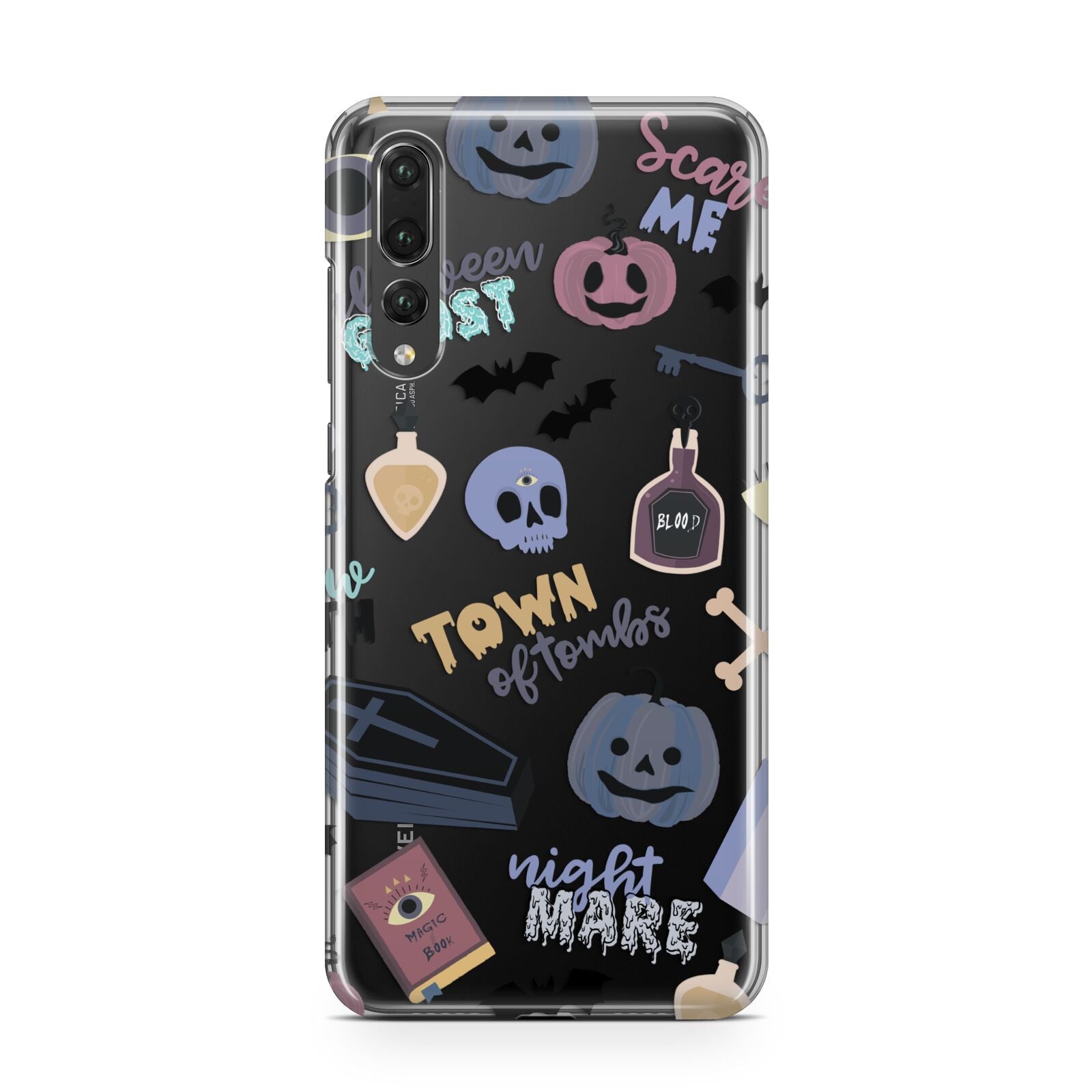 Spooky Blue Illustrations and Catchphrases Huawei P20 Pro Phone Case