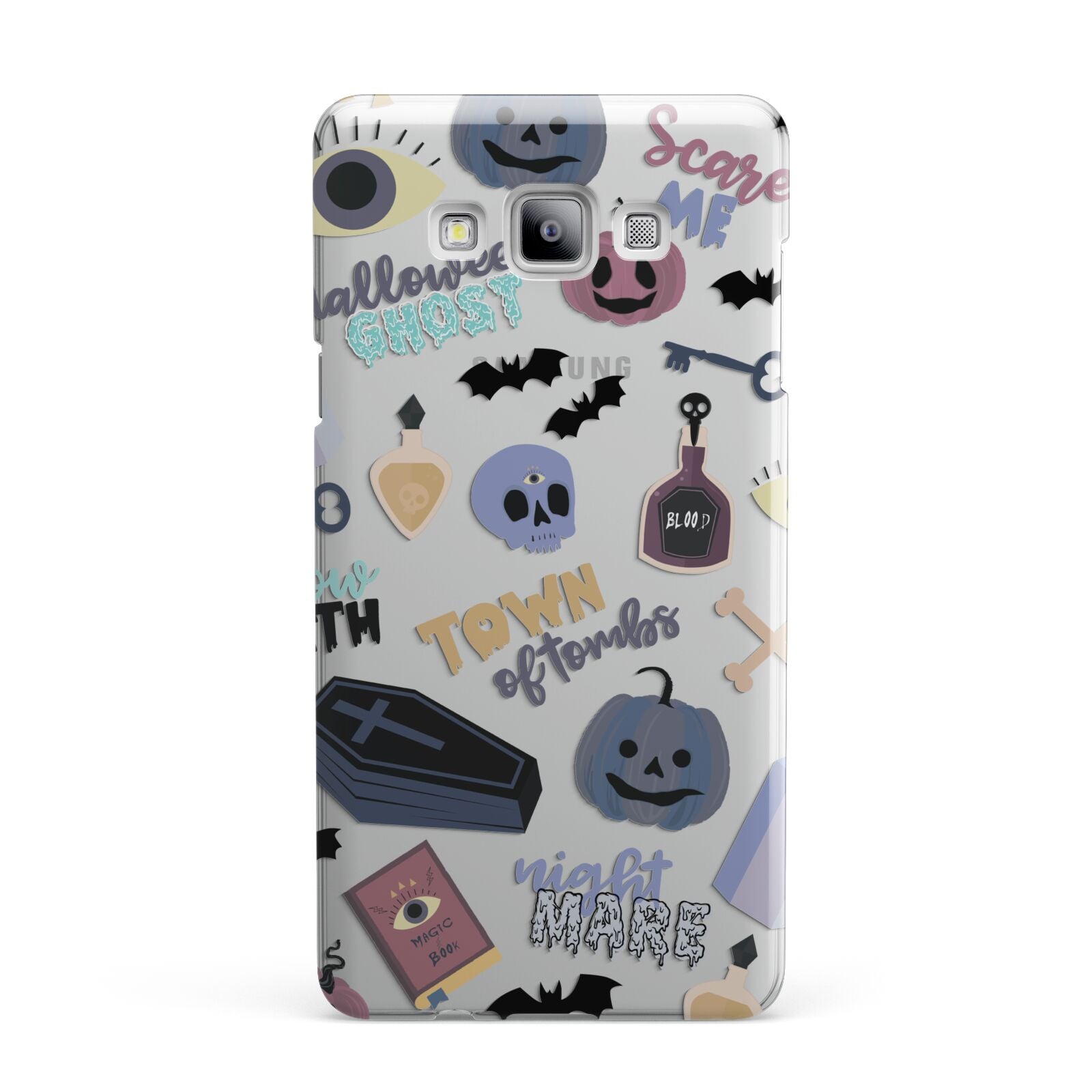 Spooky Blue Illustrations and Catchphrases Samsung Galaxy A7 2015 Case