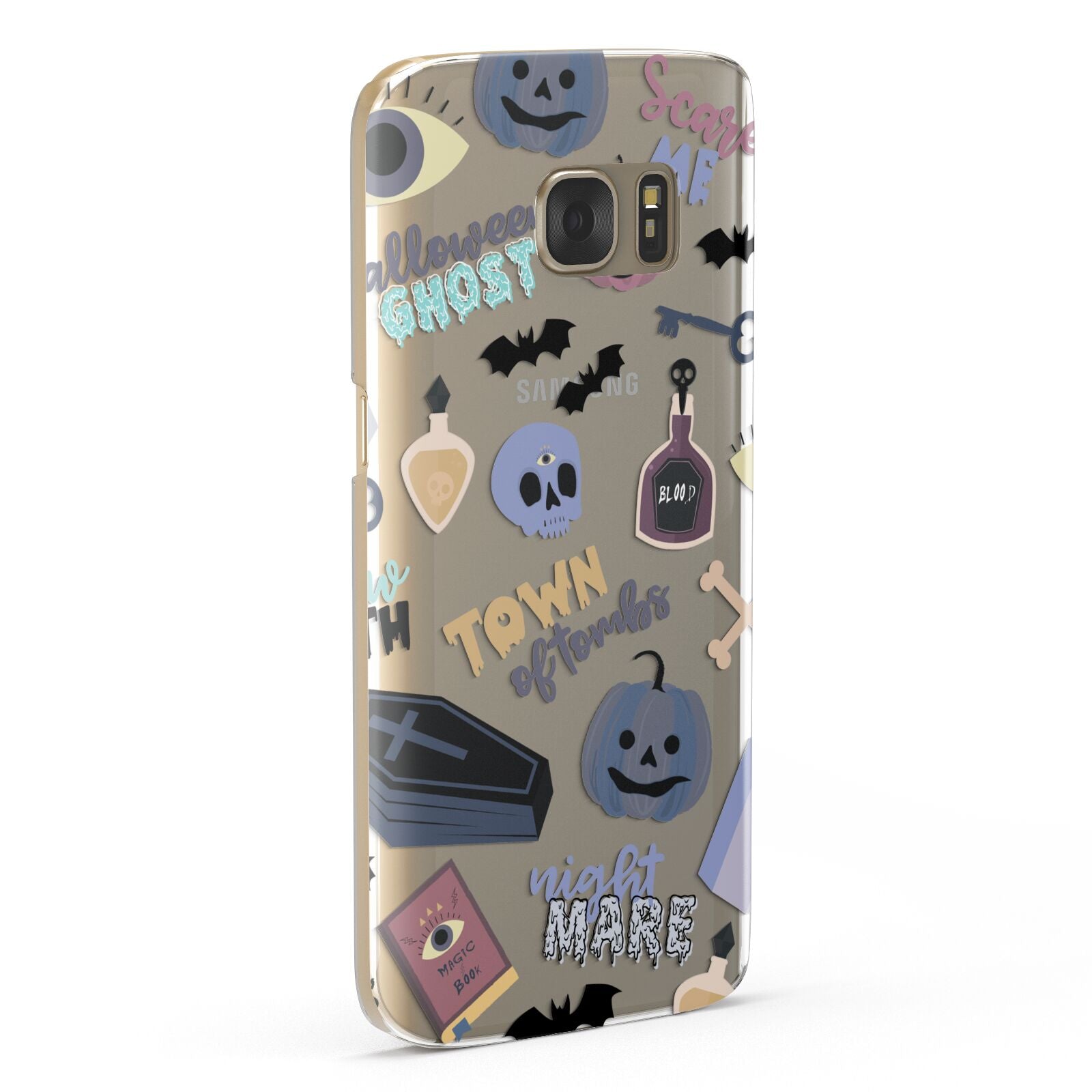 Spooky Blue Illustrations and Catchphrases Samsung Galaxy Case Fourty Five Degrees