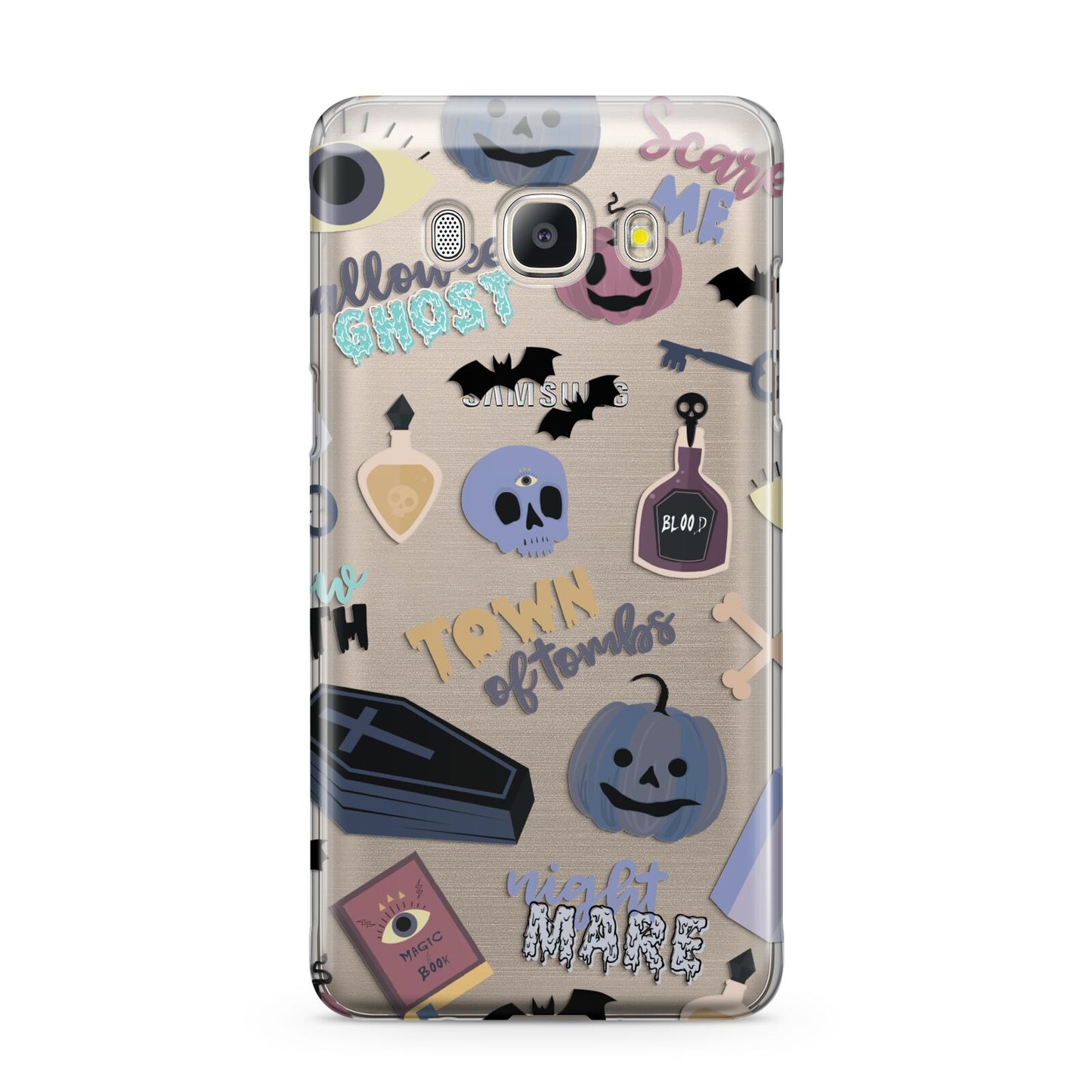 Spooky Blue Illustrations and Catchphrases Samsung Galaxy J5 2016 Case