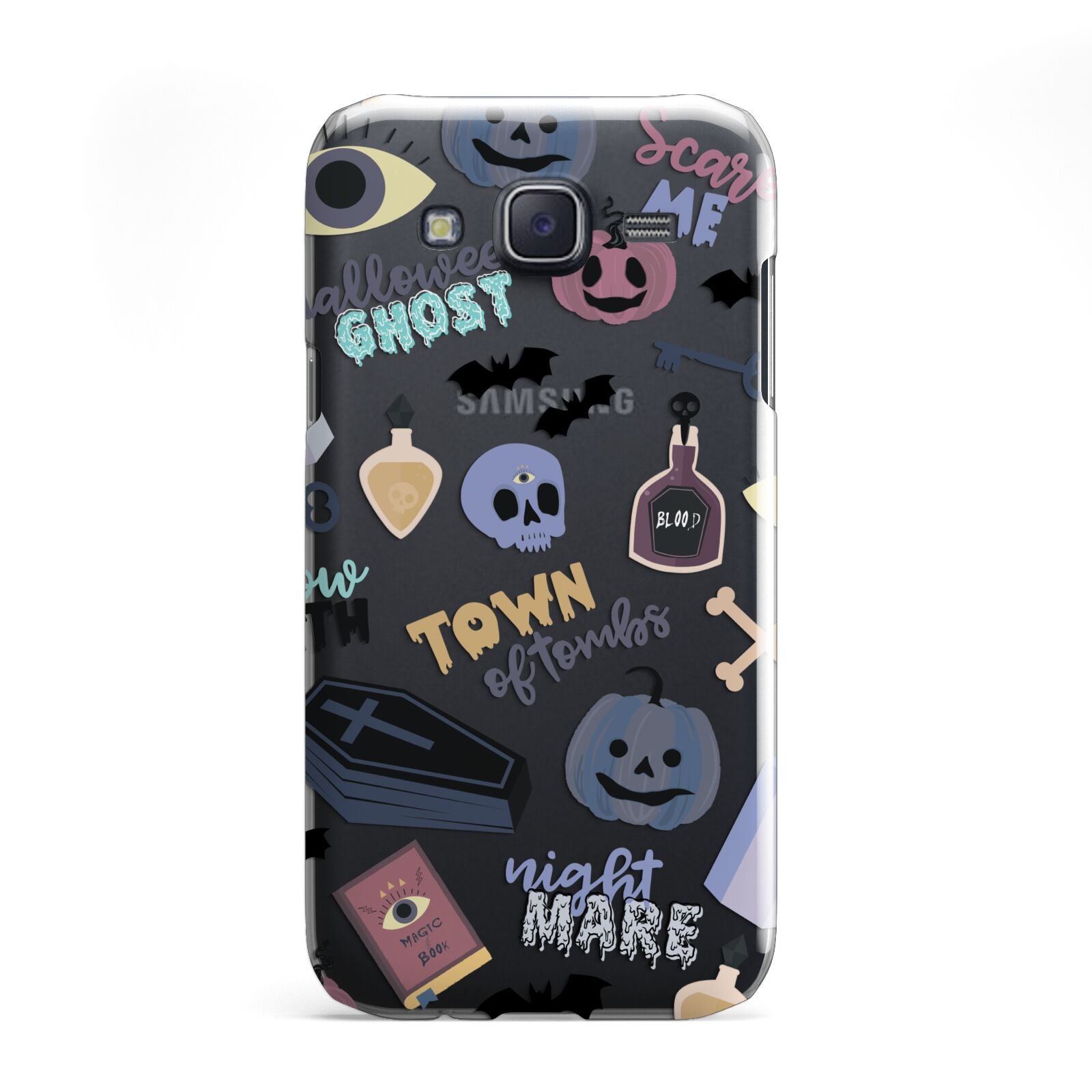 Spooky Blue Illustrations and Catchphrases Samsung Galaxy J5 Case