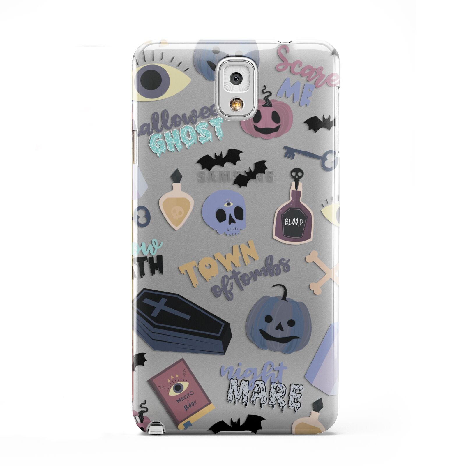 Spooky Blue Illustrations and Catchphrases Samsung Galaxy Note 3 Case