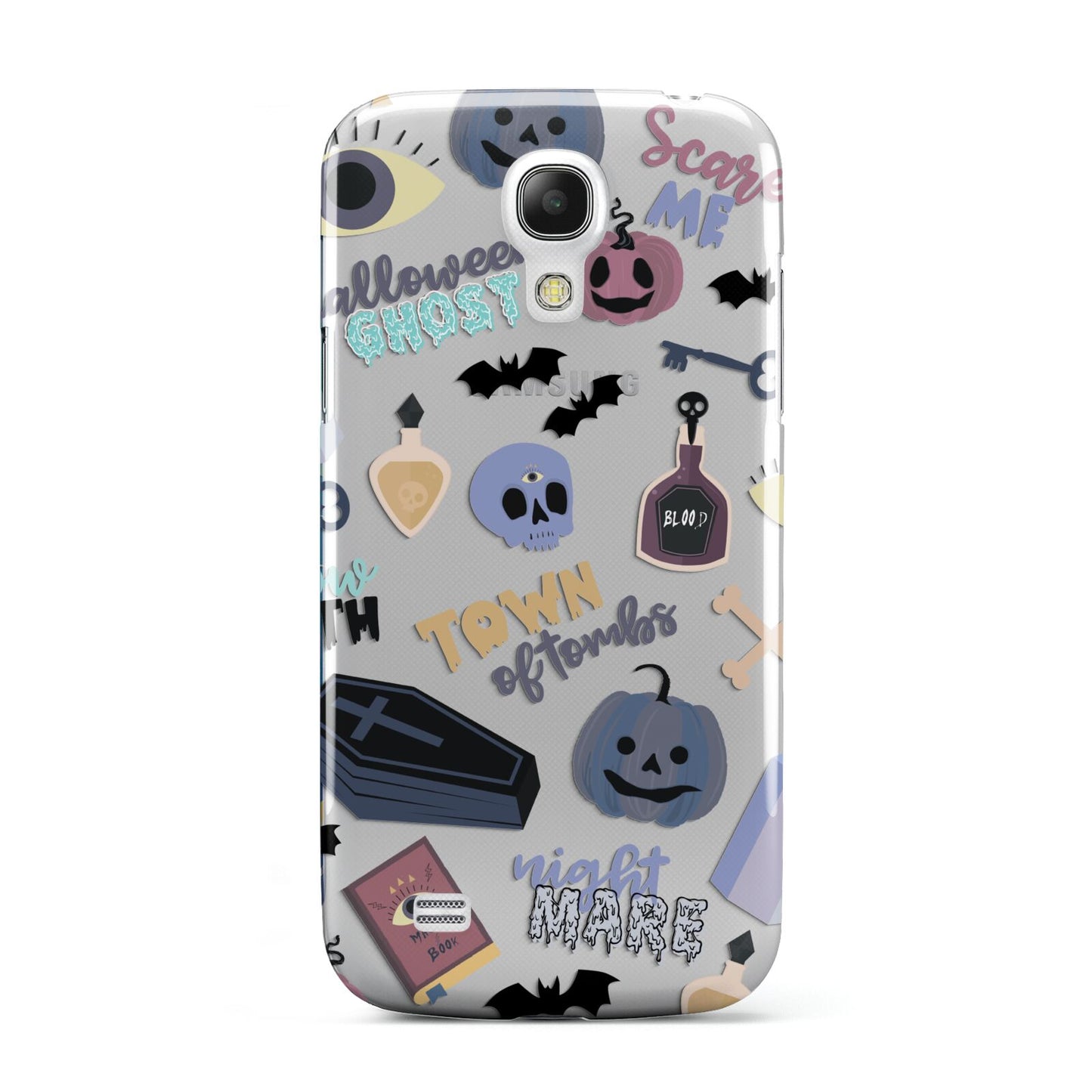 Spooky Blue Illustrations and Catchphrases Samsung Galaxy S4 Mini Case