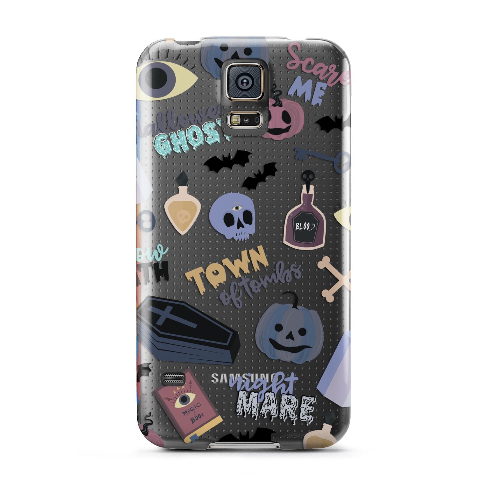 Spooky Blue Illustrations and Catchphrases Samsung Galaxy S5 Case