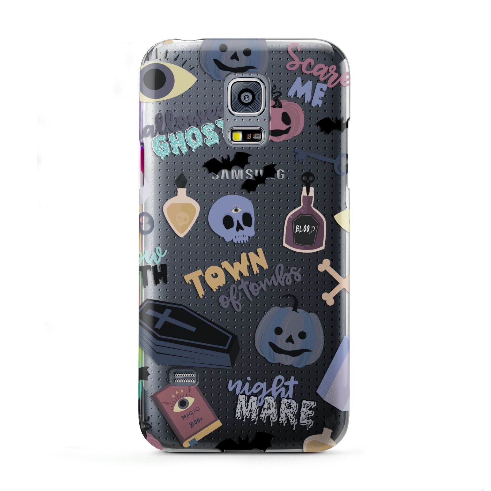 Spooky Blue Illustrations and Catchphrases Samsung Galaxy S5 Mini Case