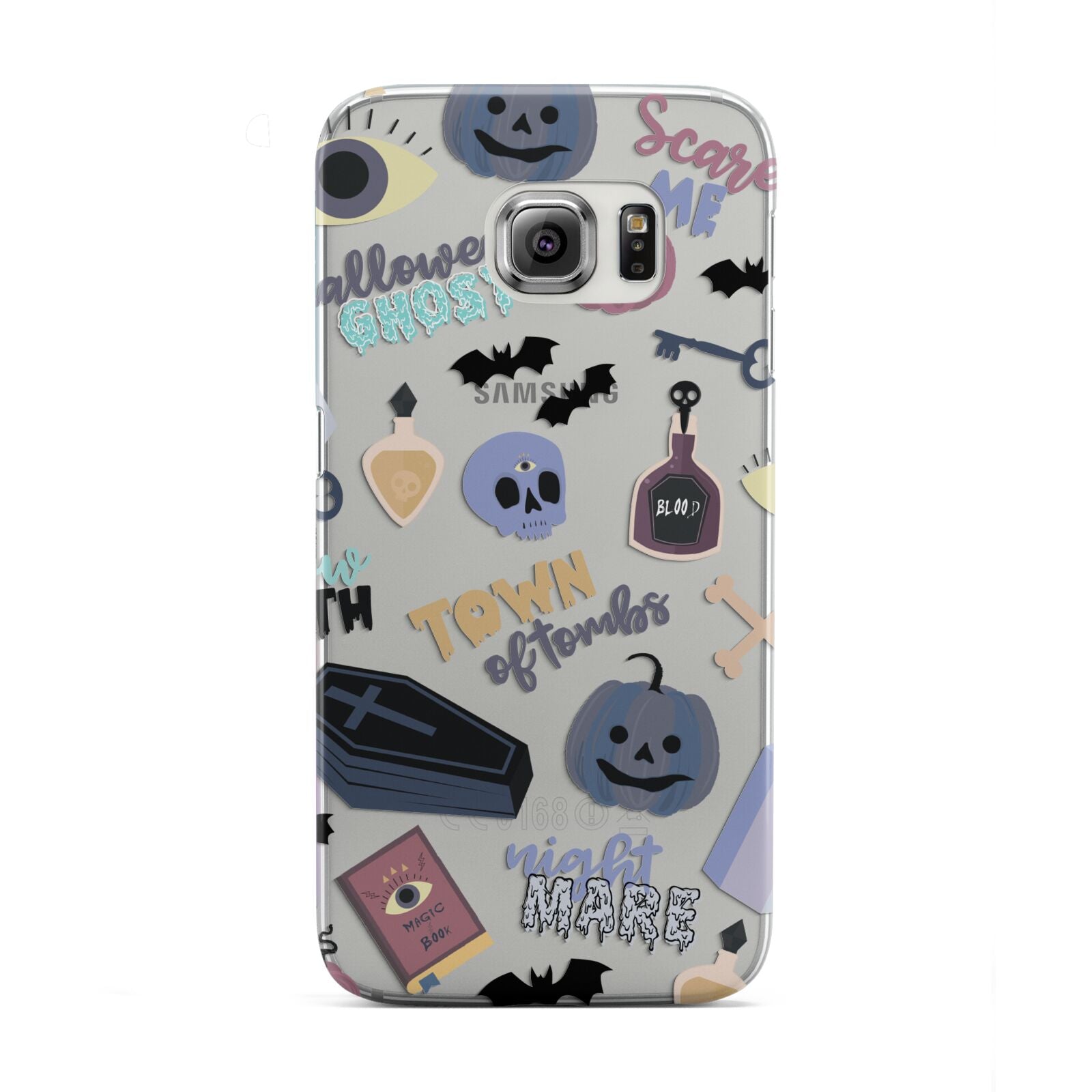 Spooky Blue Illustrations and Catchphrases Samsung Galaxy S6 Edge Case