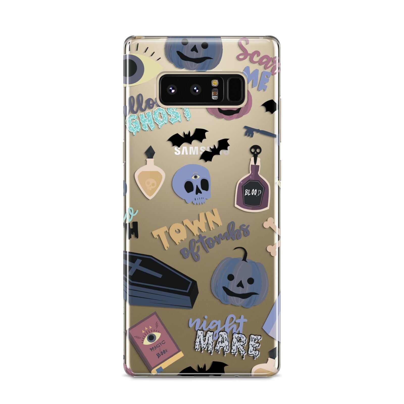 Spooky Blue Illustrations and Catchphrases Samsung Galaxy S8 Case