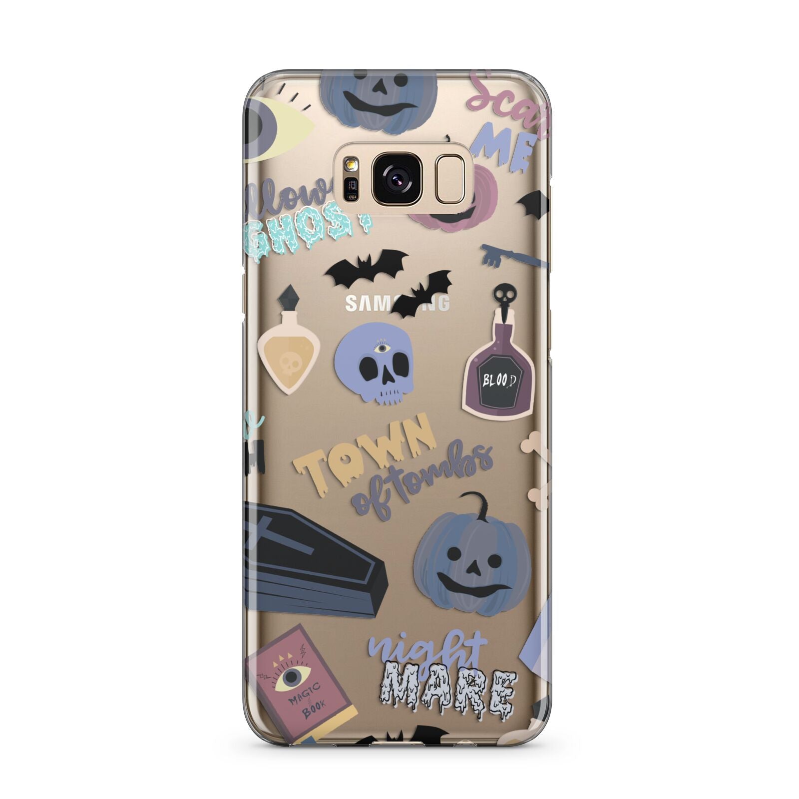 Spooky Blue Illustrations and Catchphrases Samsung Galaxy S8 Plus Case