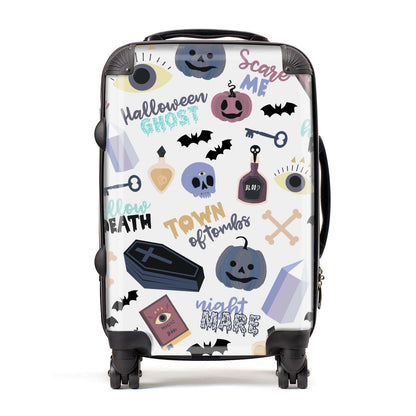 Spooky Blue Illustrations and Catchphrases Suitcase