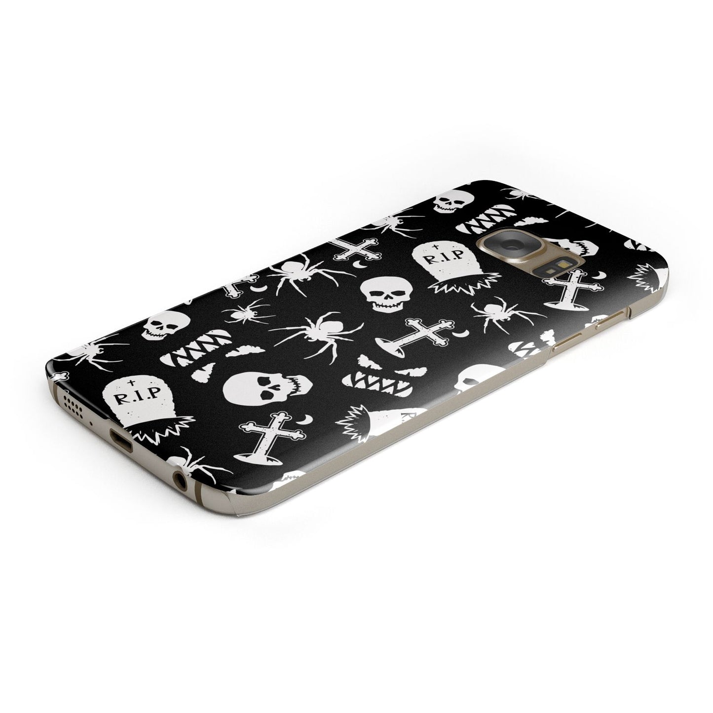 Spooky Illustrations Protective Samsung Galaxy Case Angled Image