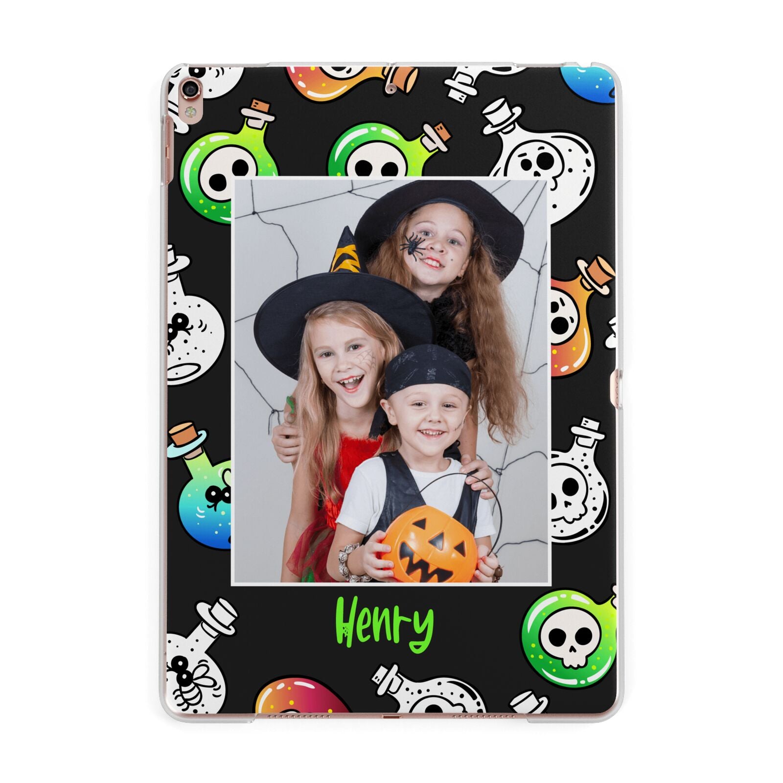 Spooky Potions Halloween Photo Upload Apple iPad Rose Gold Case