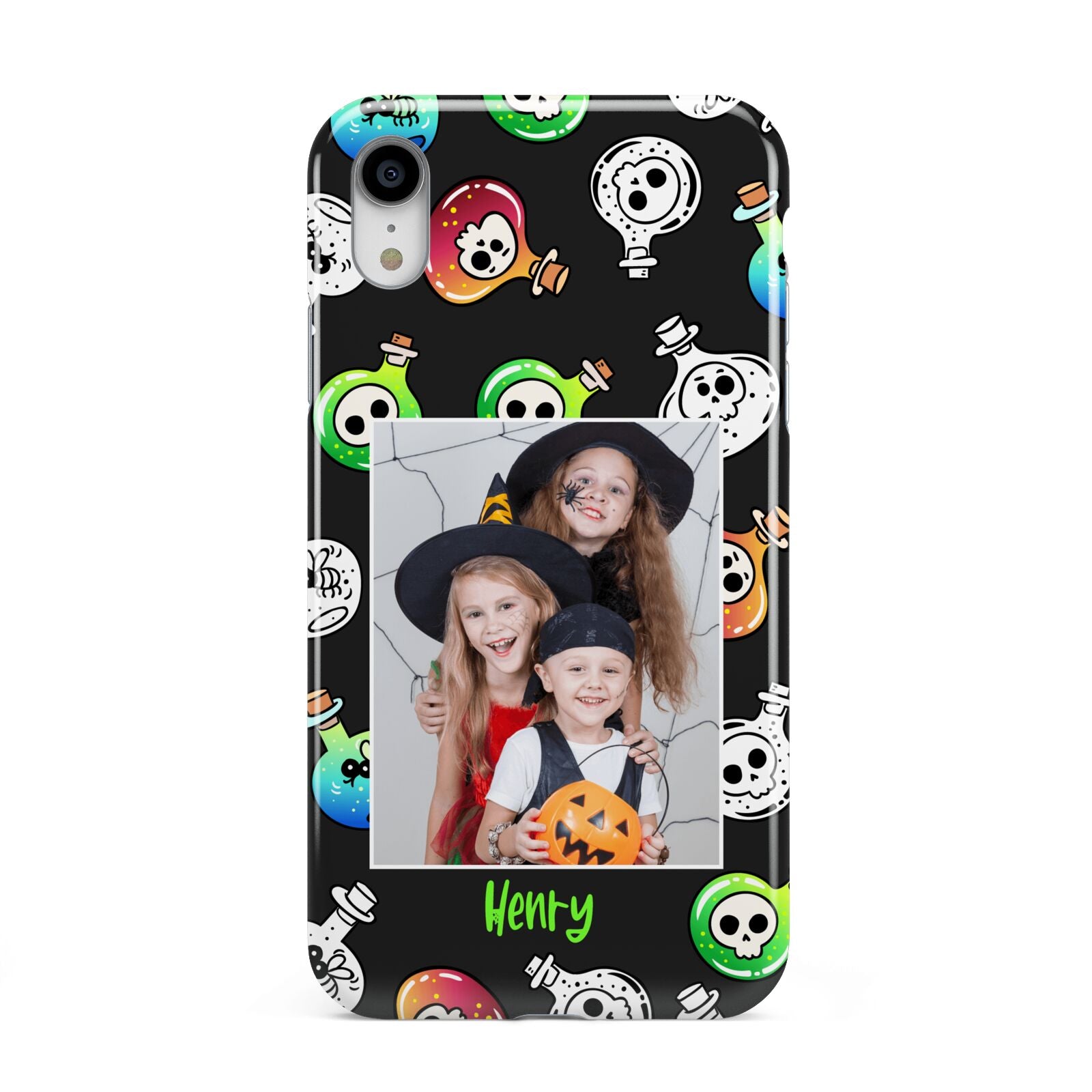 Spooky Potions Halloween Photo Upload Apple iPhone XR White 3D Tough Case