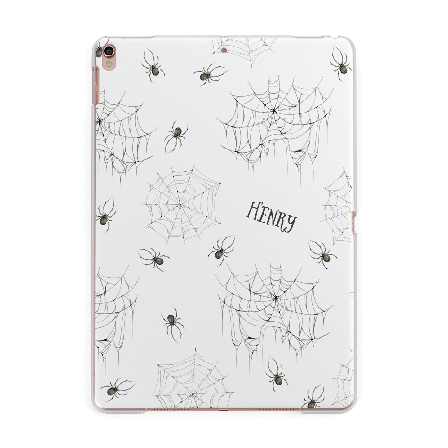 Spooky Spiders Webs Personalised Apple iPad Rose Gold Case