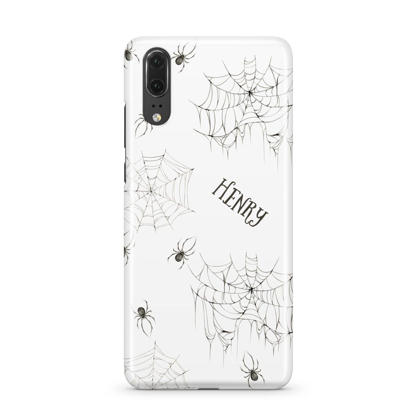 Spooky Spiders Webs Personalised Huawei P20 Phone Case