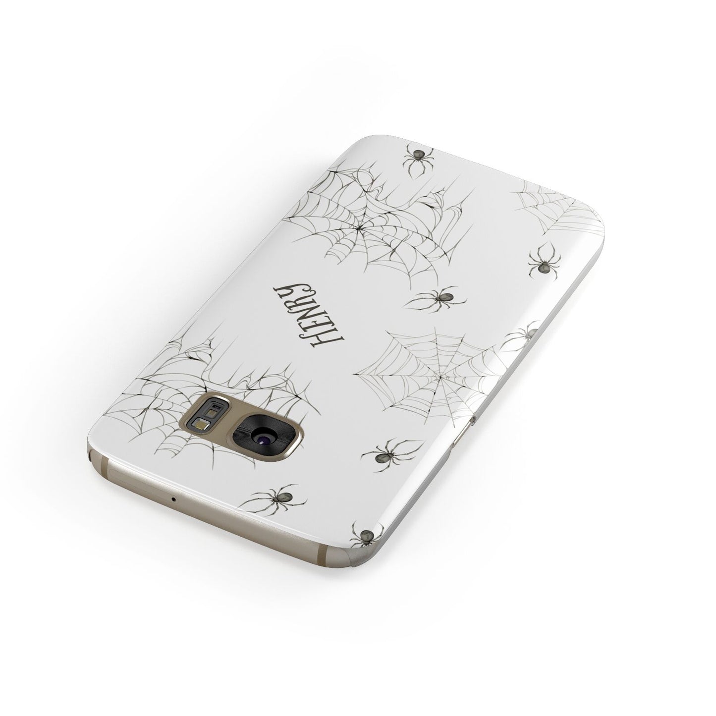 Spooky Spiders Webs Personalised Samsung Galaxy Case Front Close Up