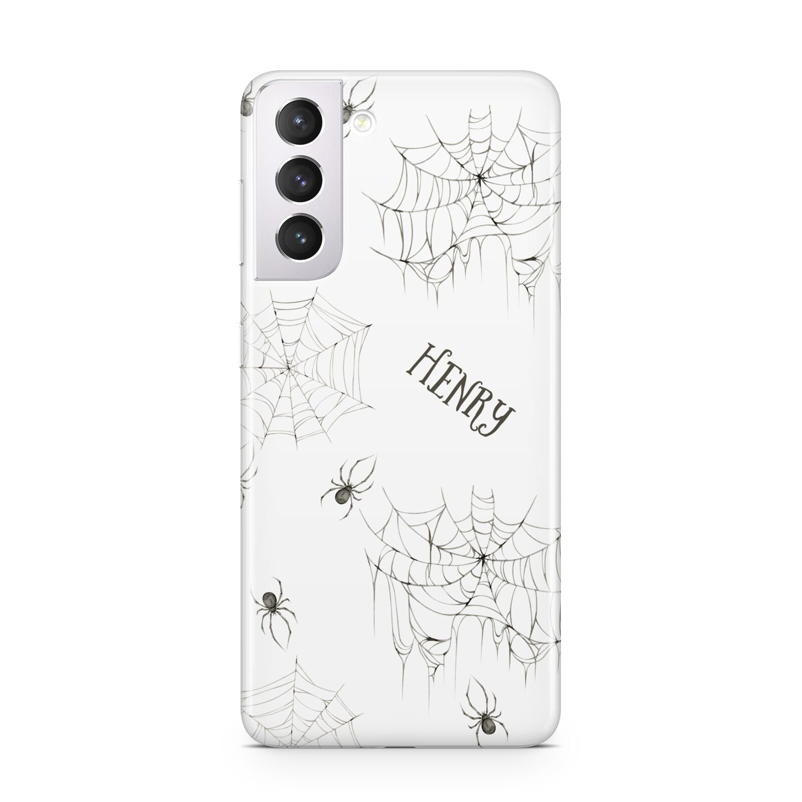 Spooky Spiders Webs Personalised Samsung S21 Case