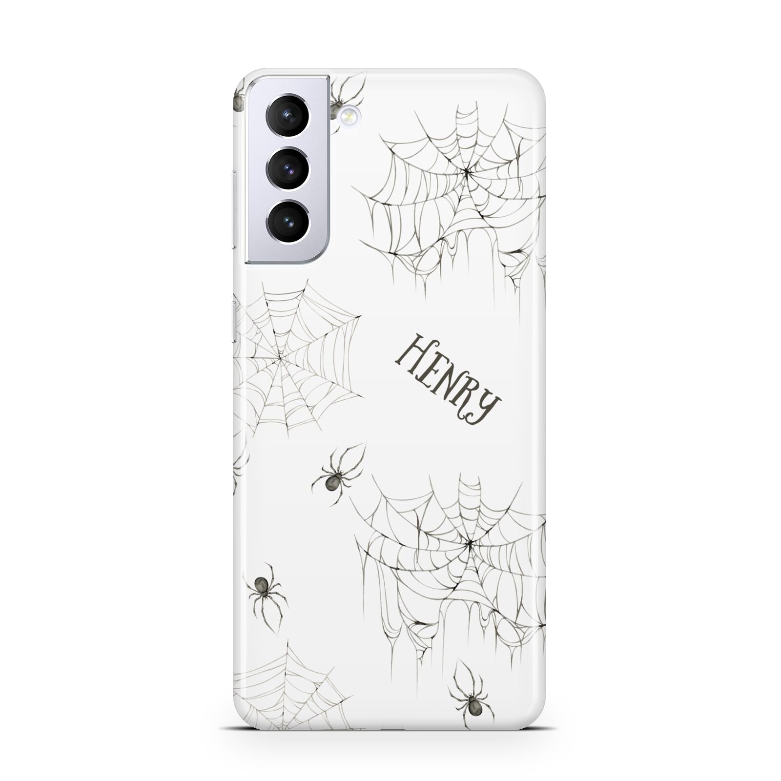 Spooky Spiders Webs Personalised Samsung S21 Plus Case