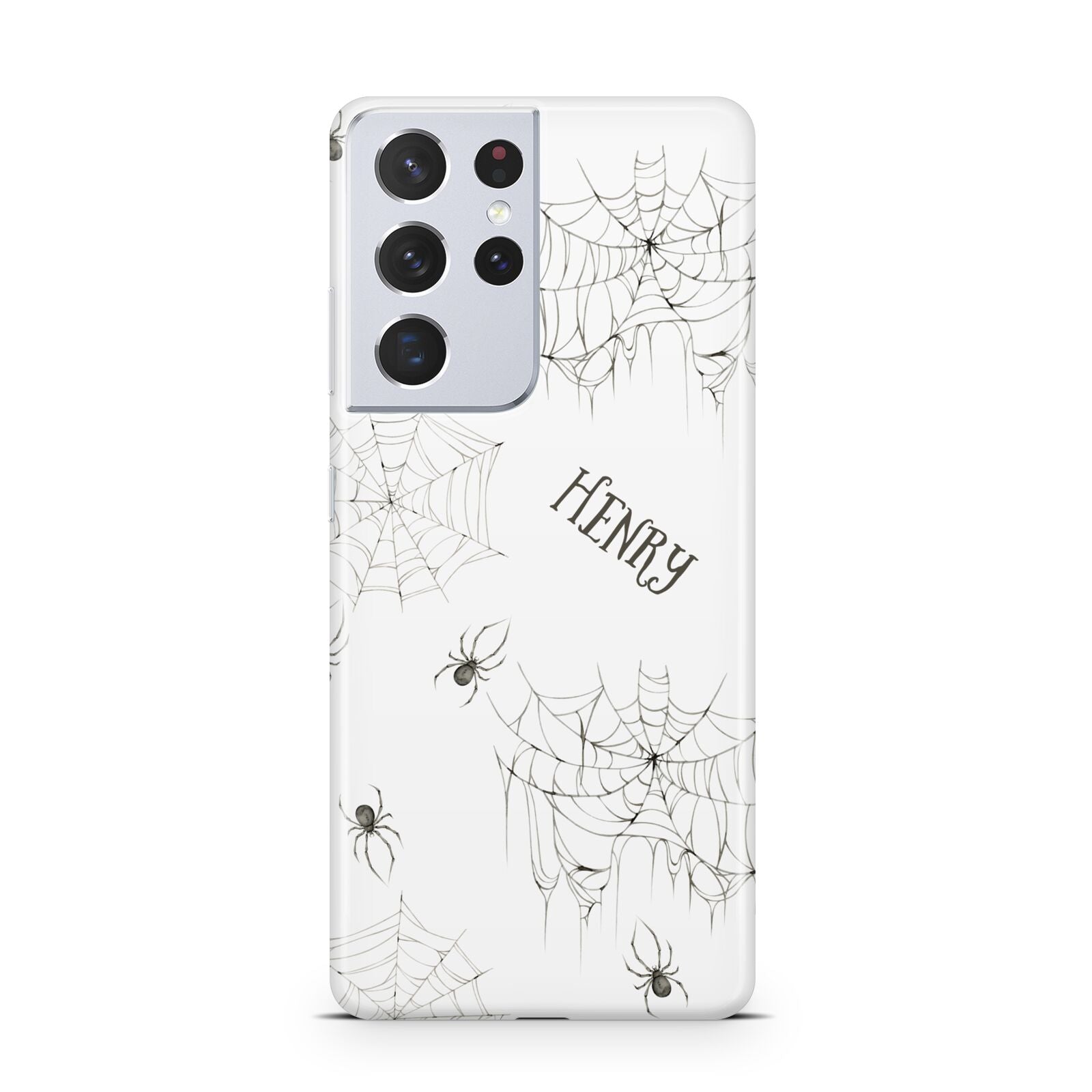 Spooky Spiders Webs Personalised Samsung S21 Ultra Case