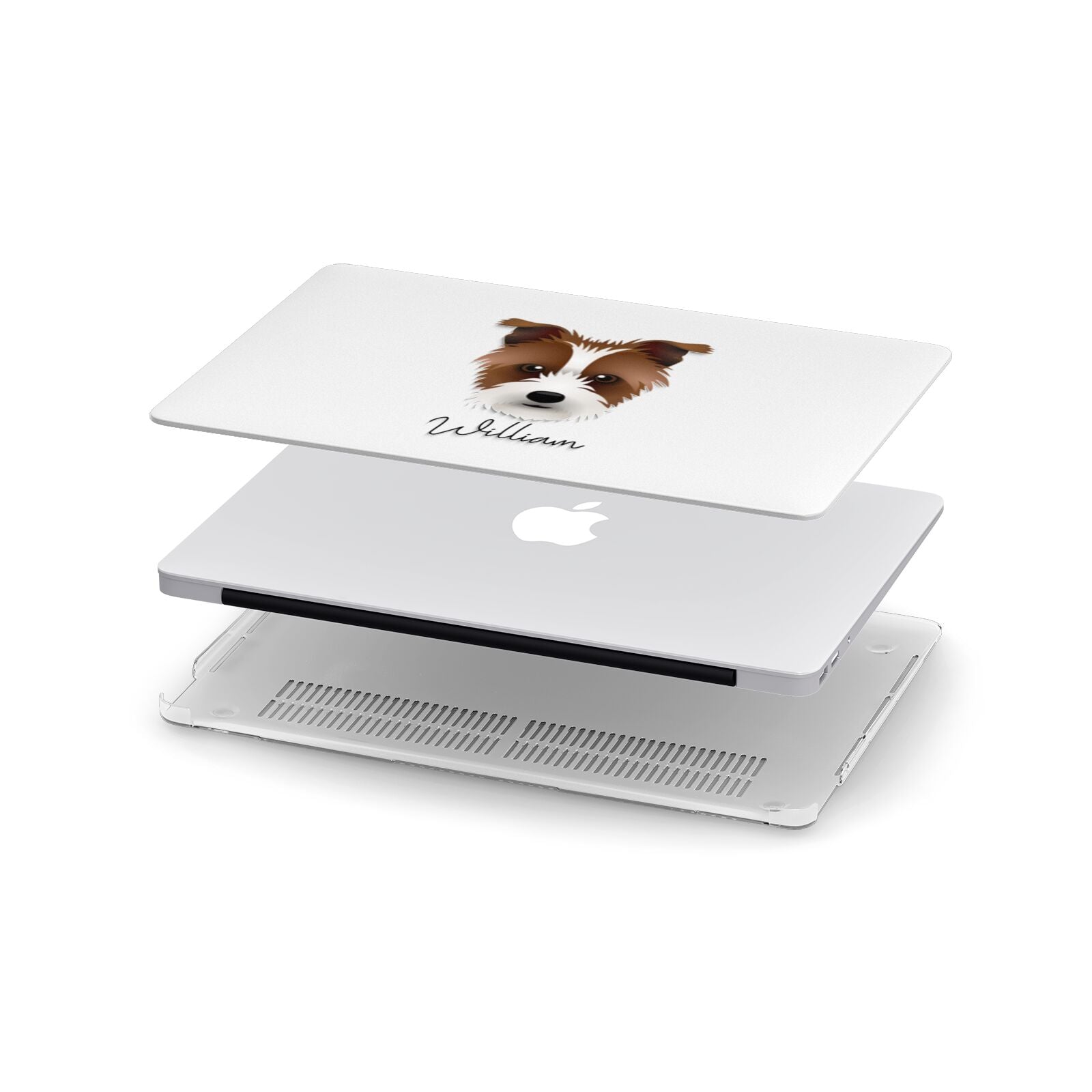 Sporting Lucas Terrier Personalised Apple MacBook Case in Detail