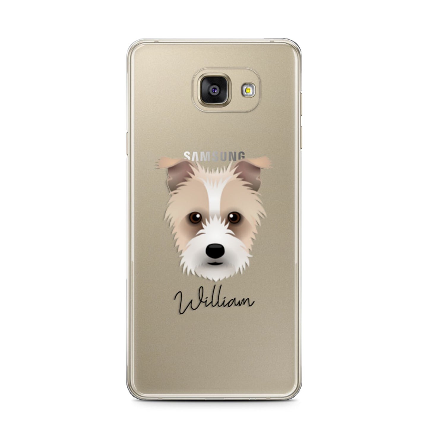 Sporting Lucas Terrier Personalised Samsung Galaxy A7 2016 Case on gold phone