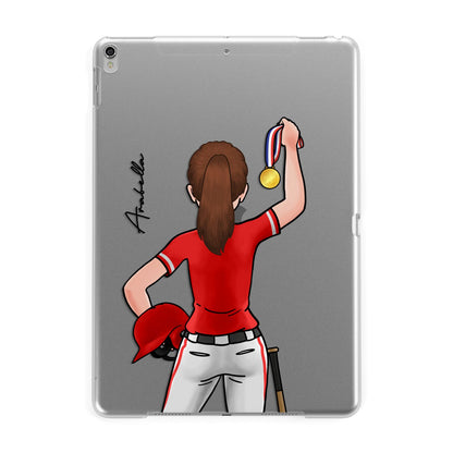 Sports Girl Personalised Apple iPad Silver Case