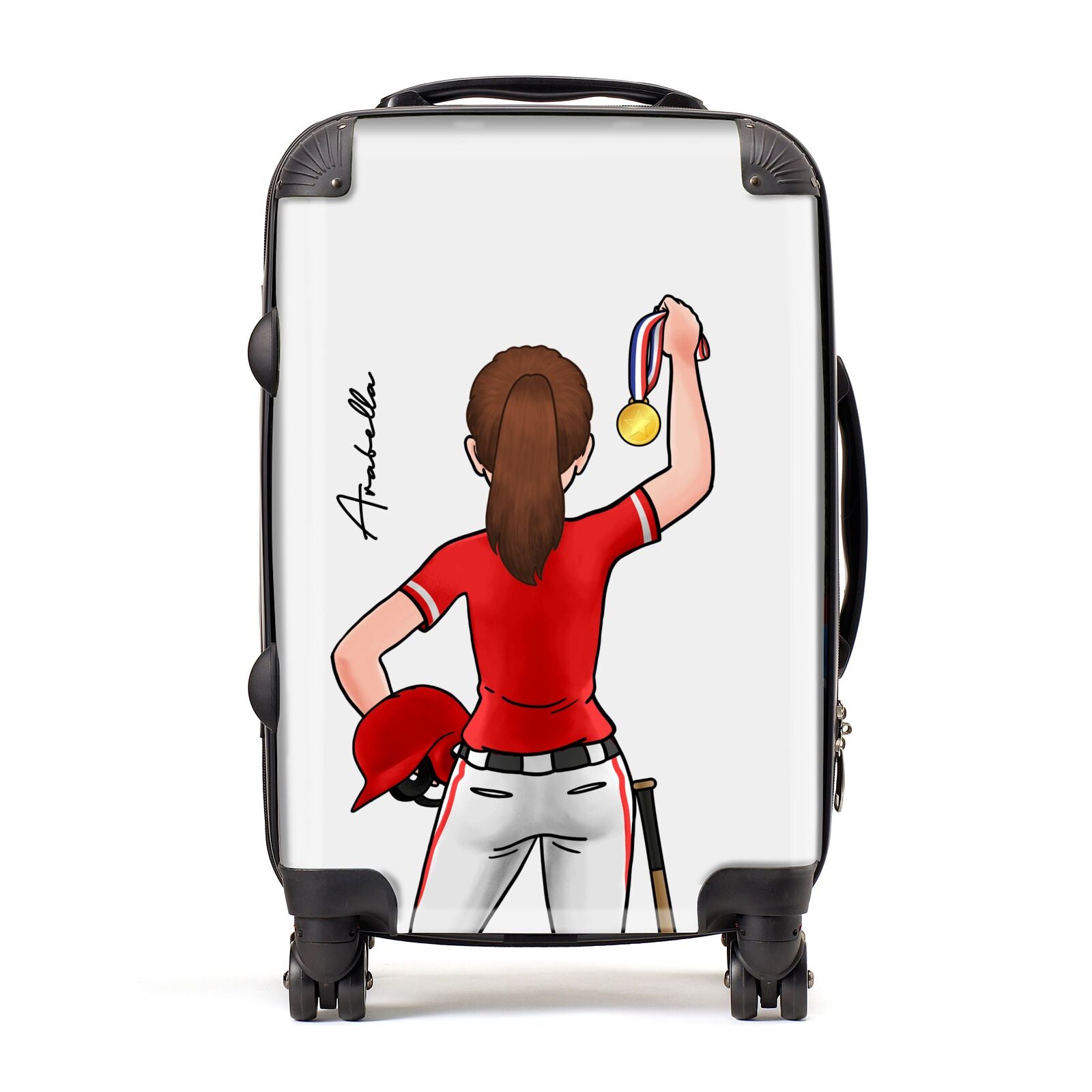 Sports Girl Personalised Suitcase