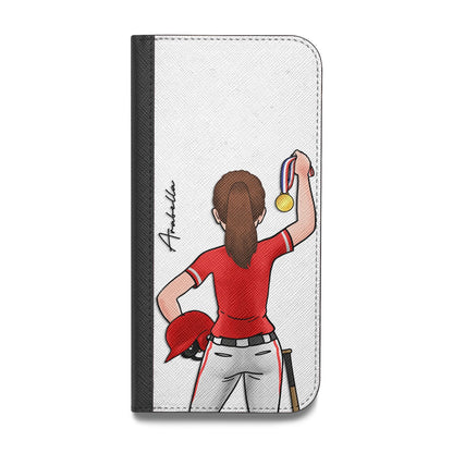 Sports Girl Personalised Vegan Leather Flip Samsung Case