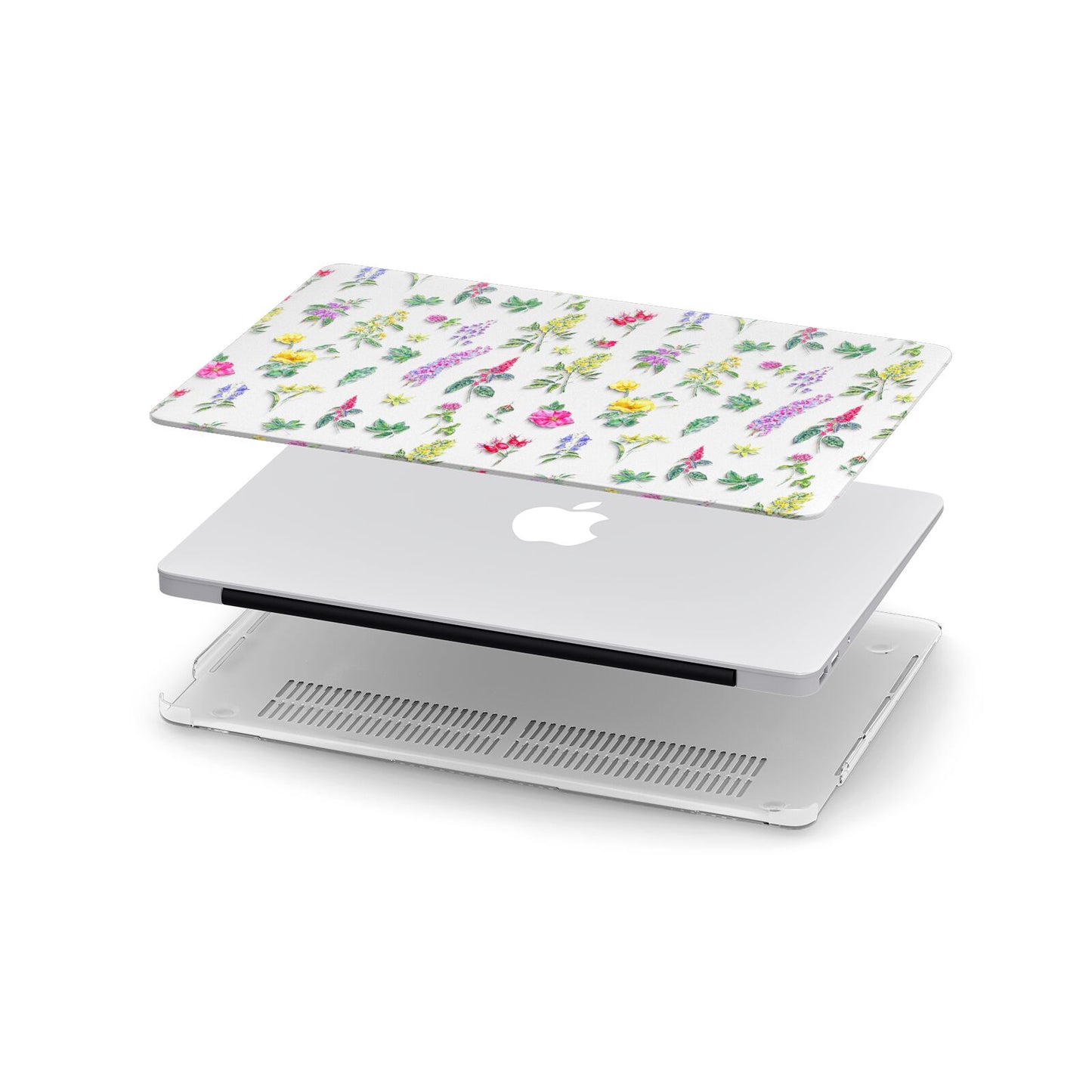 Sprigs Of Floral Apple MacBook Case in Detail