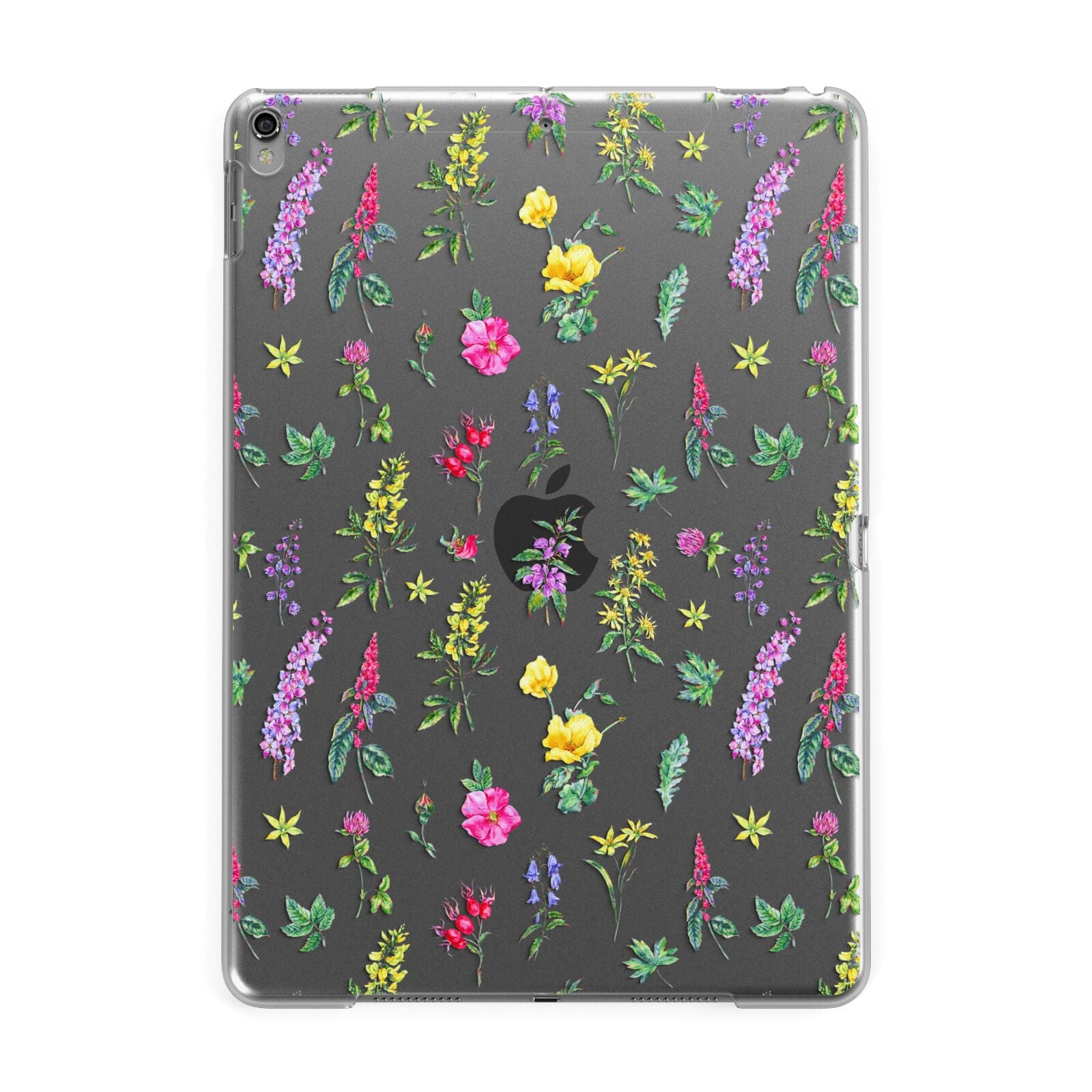 Sprigs Of Floral Apple iPad Grey Case