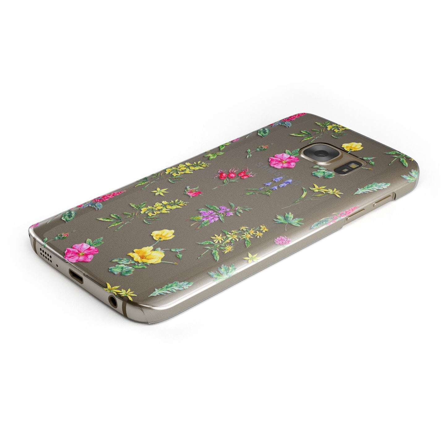 Sprigs Of Floral Protective Samsung Galaxy Case Angled Image