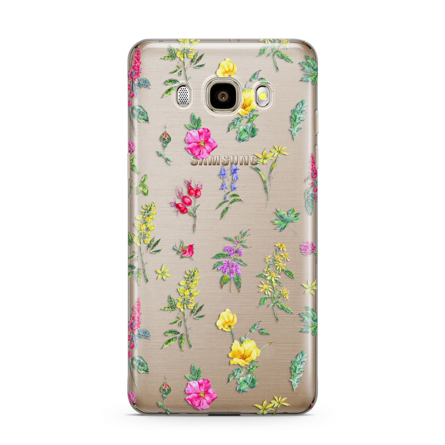 Sprigs Of Floral Samsung Galaxy J7 2016 Case on gold phone