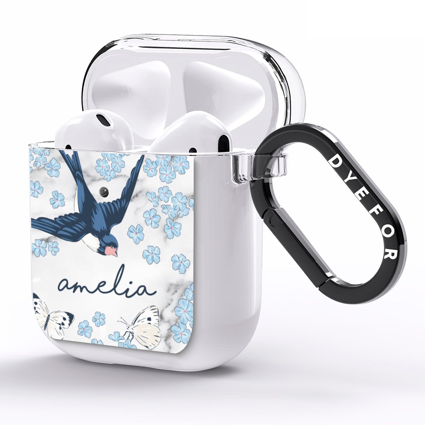 Spring Birds AirPods Clear Case Side Image