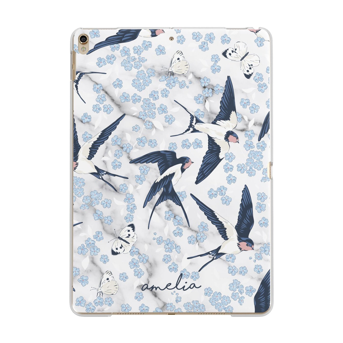 Spring Birds Apple iPad Gold Case