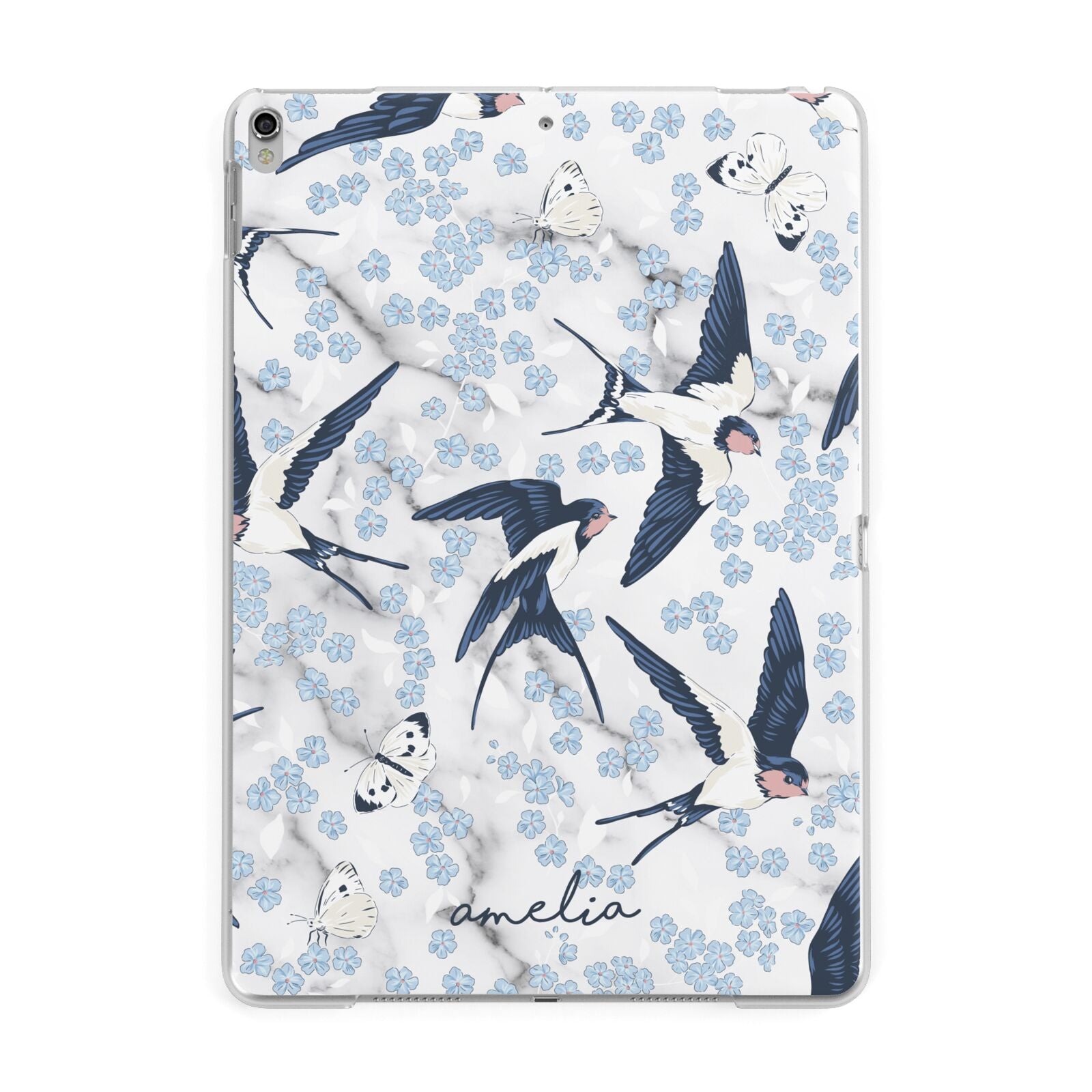 Spring Birds Apple iPad Silver Case