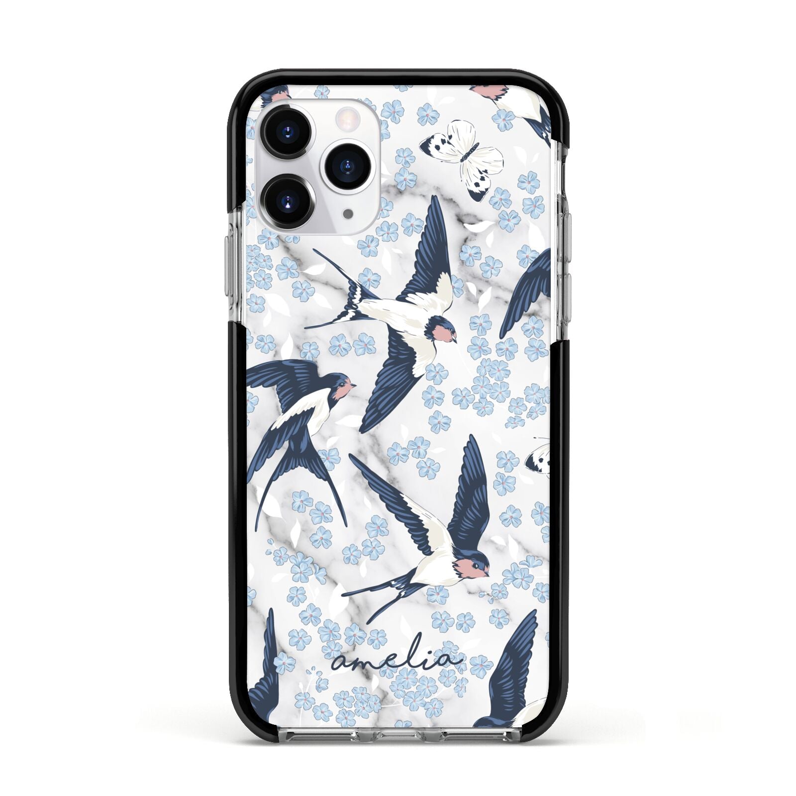 Spring Birds Apple iPhone 11 Pro in Silver with Black Impact Case